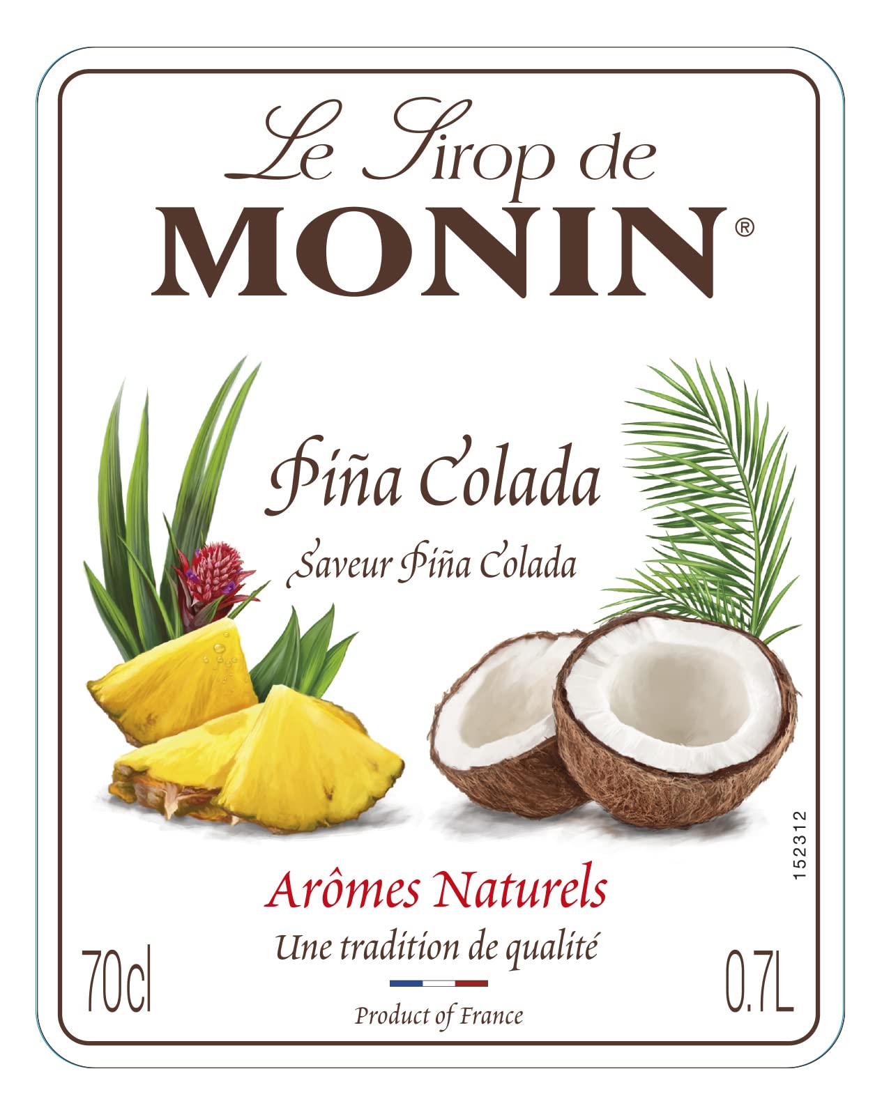 Monin Pina Colada Syrup 700ml Glass Bottle 5
