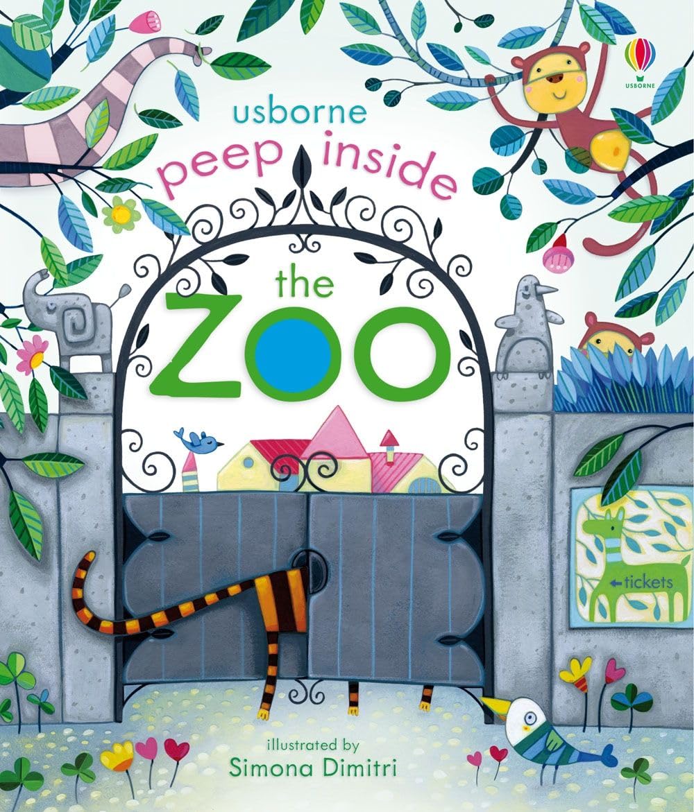 Usborne Peep Inside The Zoo - Board Book | Ages 1-3 | 14 Pages