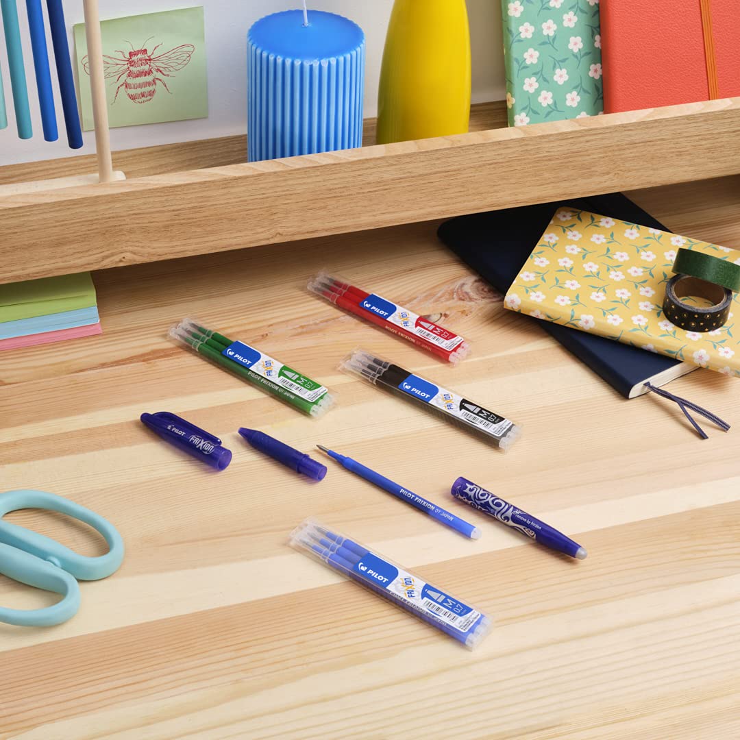 PILOT FriXion Rollerball Refill - 0.7mm Tip, Blue Ink | Pack of 6 6