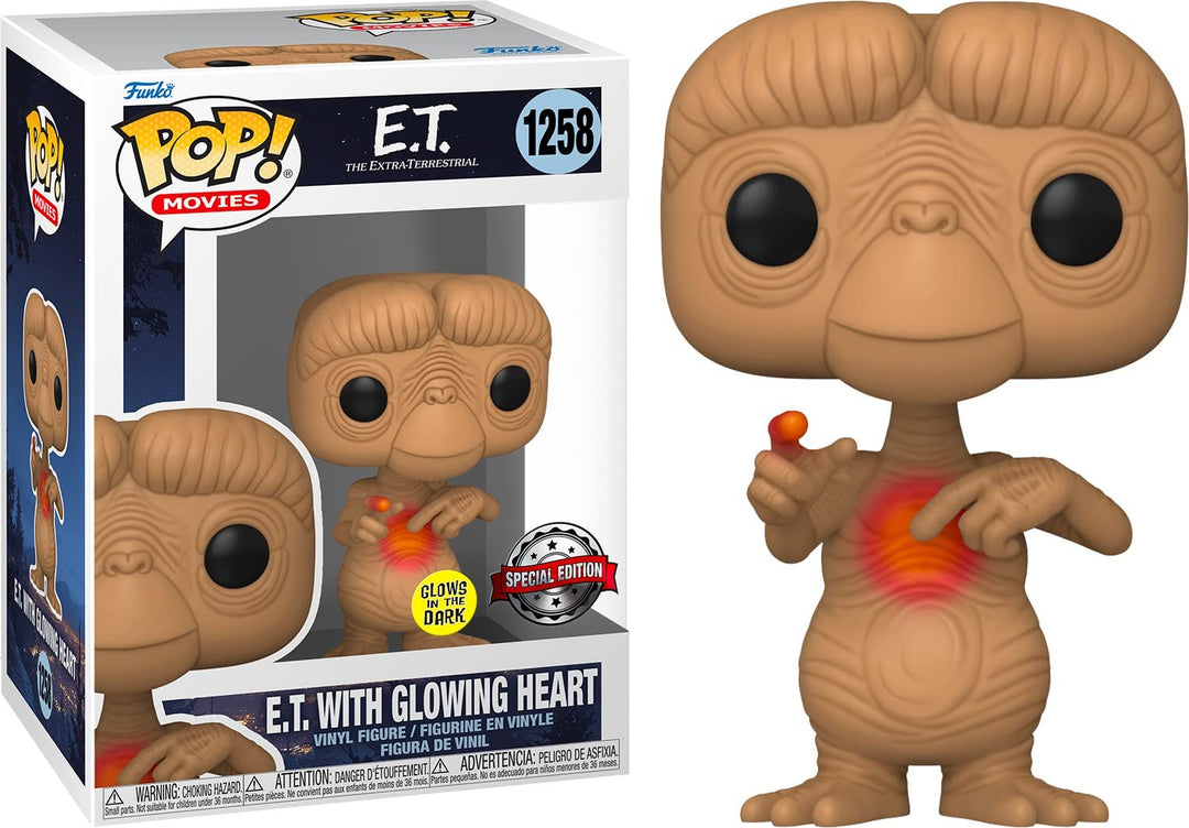 Funko Pop! Movies E.T. the Extra-Terrestrial - E.T. With Glow in the Dark Heart Vinyl Figure