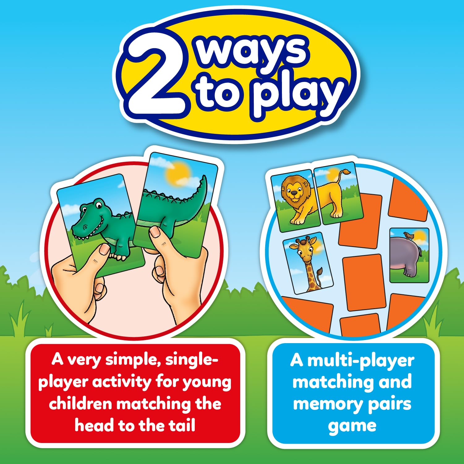 Orchard Toys Jungle Heads and Tails Matching Game - Educational, Ages 18 Months+, 1-4 Players 5