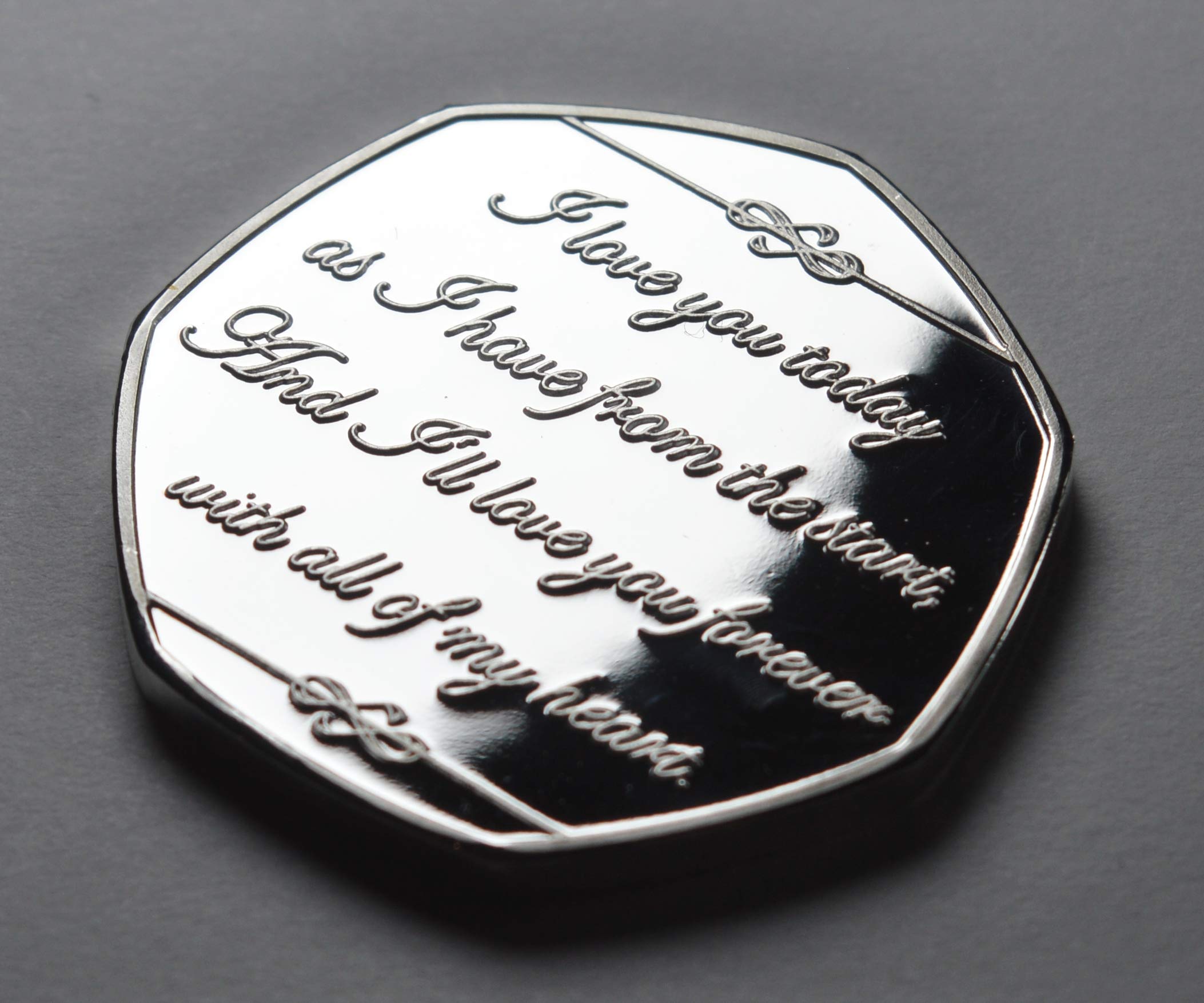 The Commemorative Coin Company Silver Wedding Anniversary 25th Year .999 Silver Proof Coin