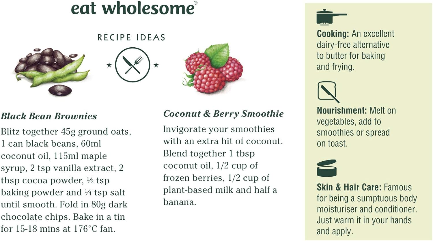 Eat Wholesome – Bio-Kokosnussöl, kaltgepresst (500 ml) 6