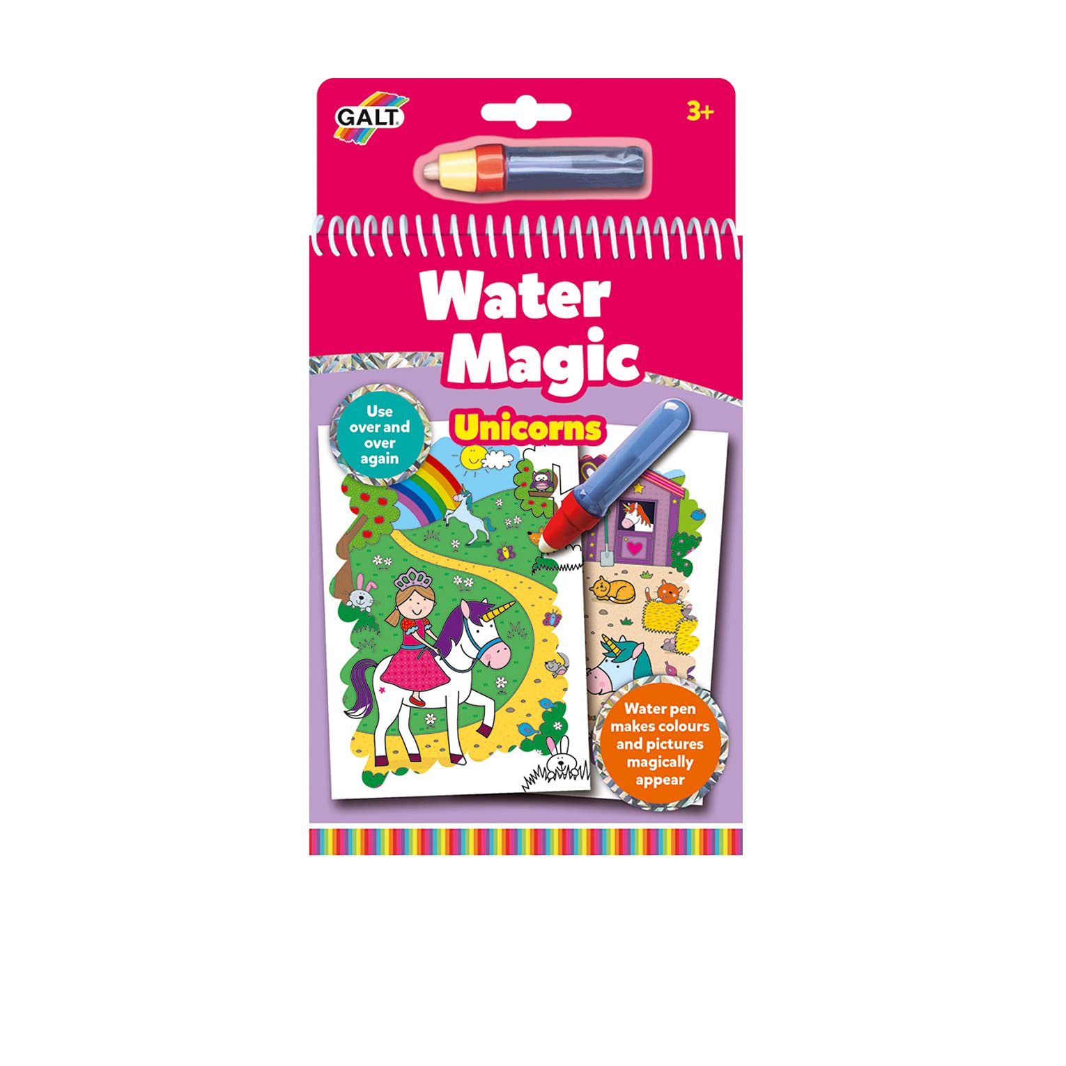 Galt Water Magic Unicorns - Reusable Mess-Free Colouring Book for Kids 6