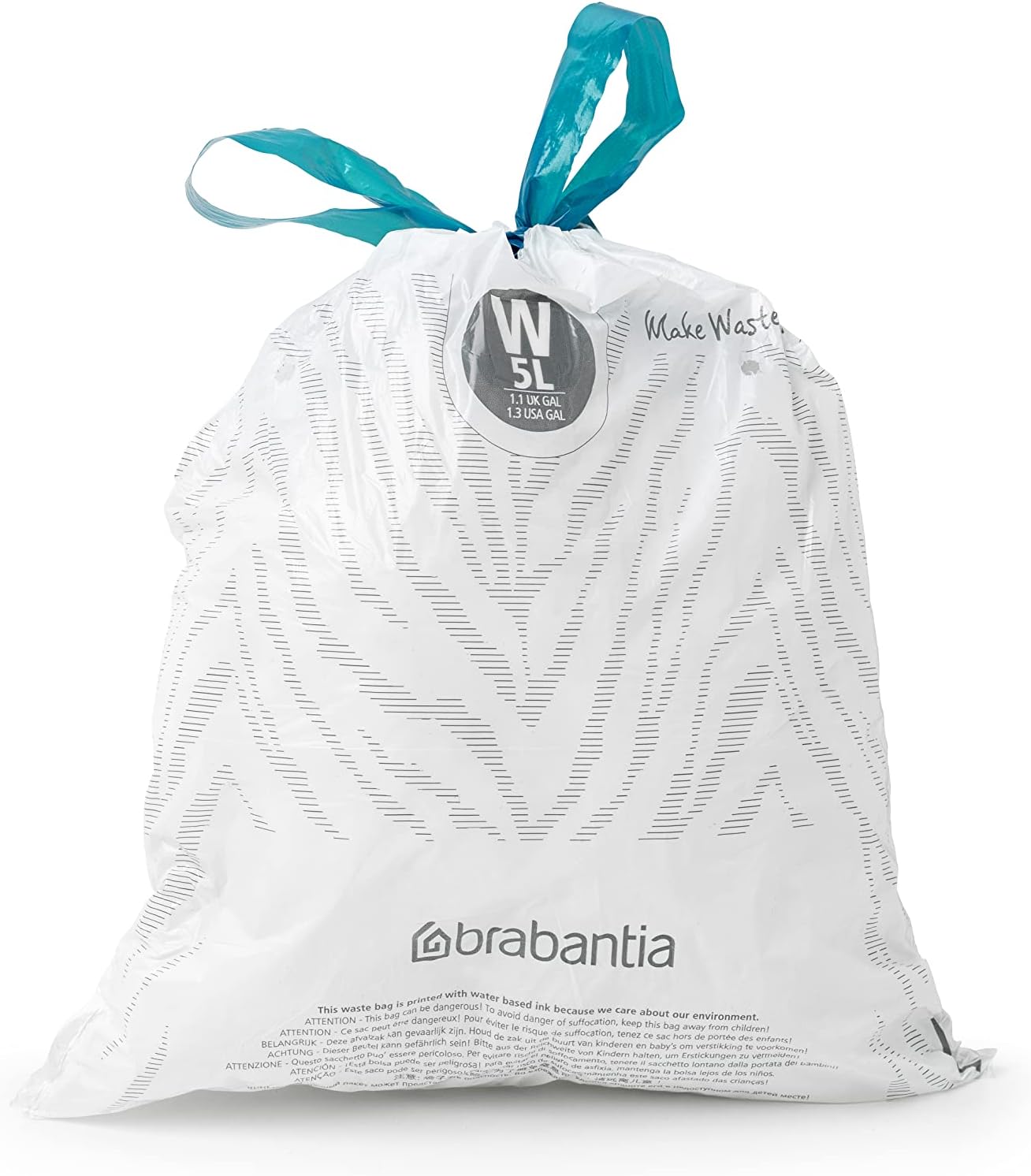 Brabantia - PerfectFit Bin Liners Multipack (Size W/5 Litre) Thick Plastic 6