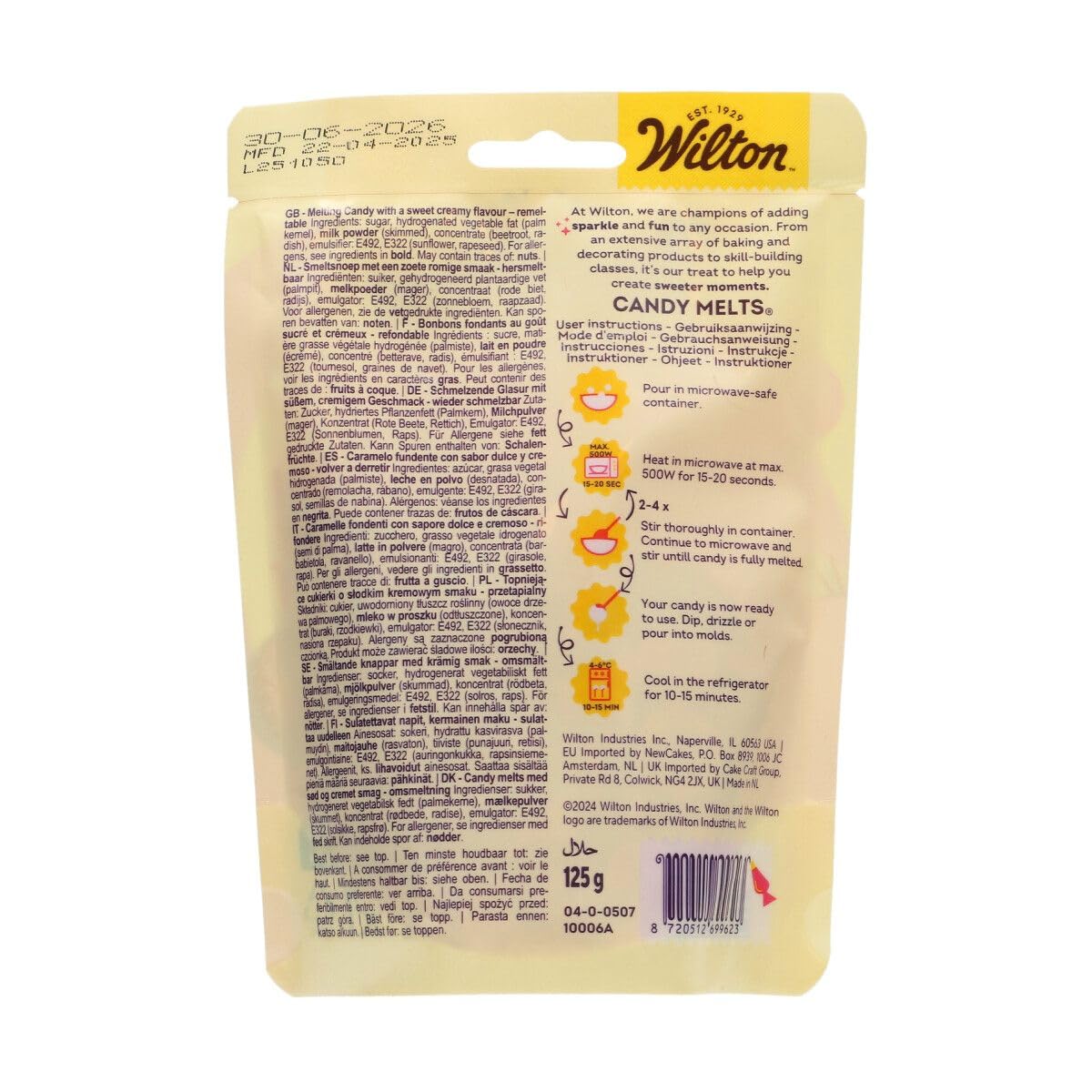 Wilton Candy Melts Pink - Sweet Creamy Flavour Melting Candy for Dipping & Molding | 125g