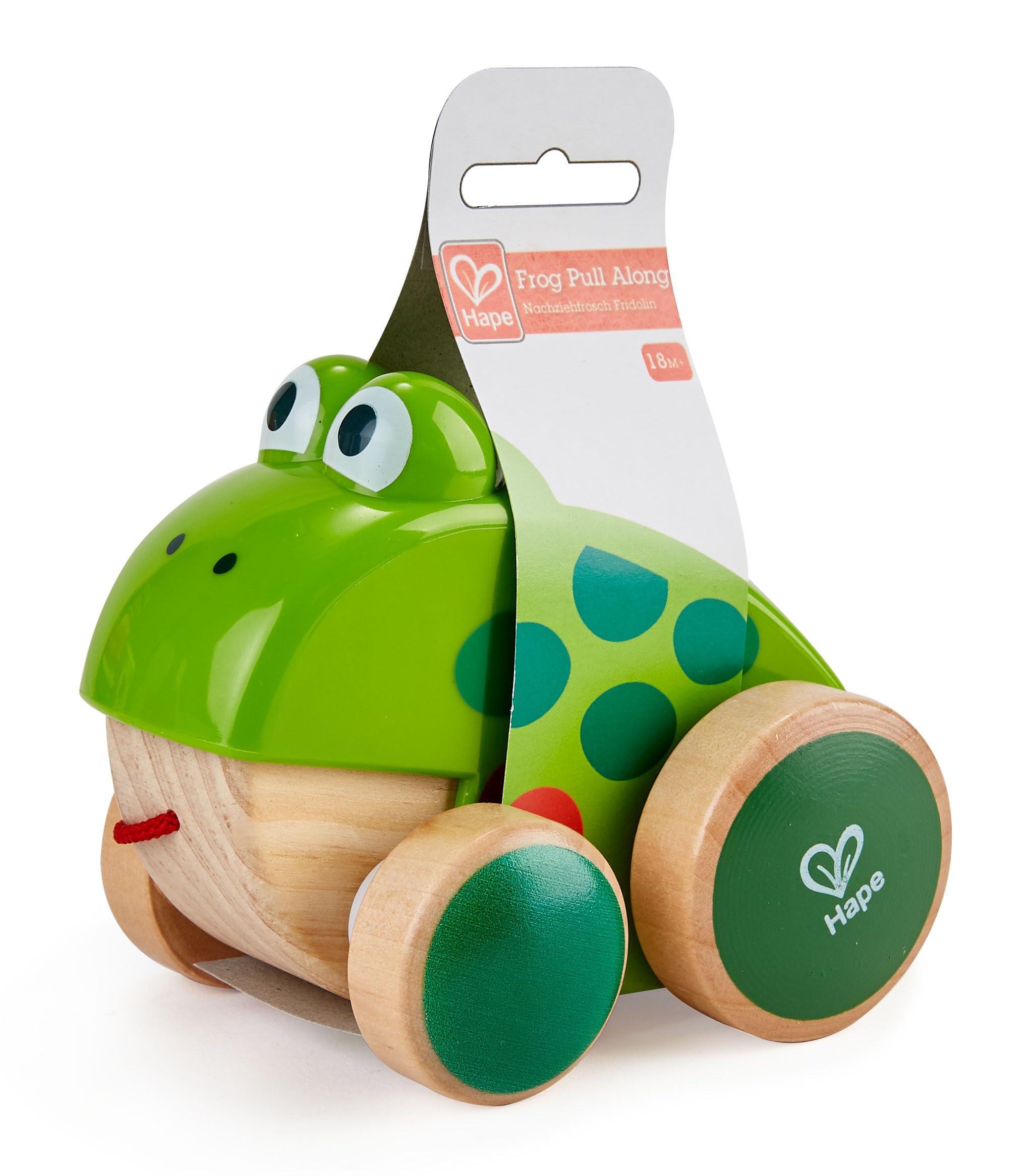 Hape - Frog Pull Along Wooden Fly-Eating Toddler Toy, Multicoloured 6