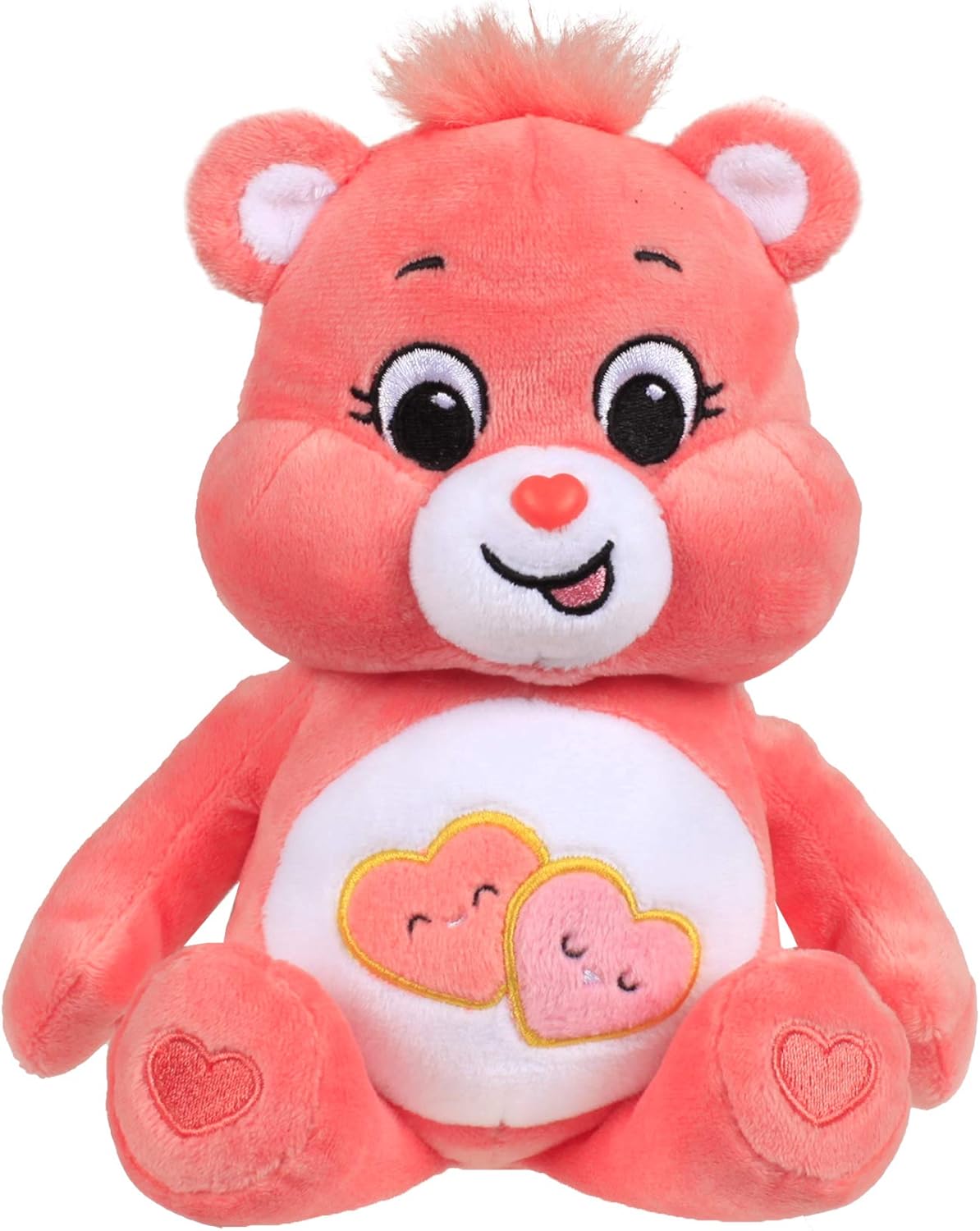 Care Bears Love-A-Lot Bear 22cm Bean Plush - Collectible Pink Teddy for Ages 4+