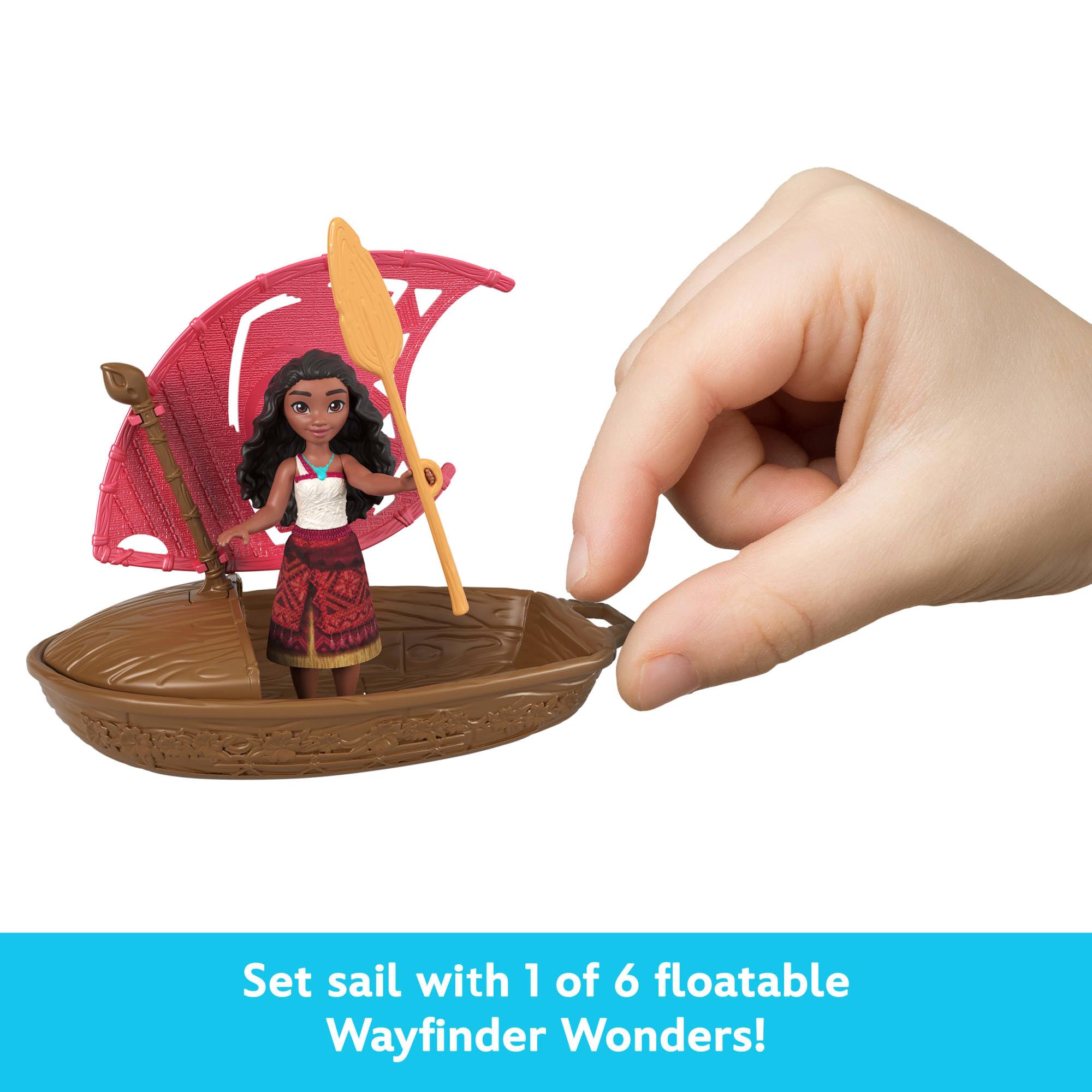 Mattel Disney Moana 2 Wayfinder Wonders Toy Set with Surprise Doll and Floating Canoe