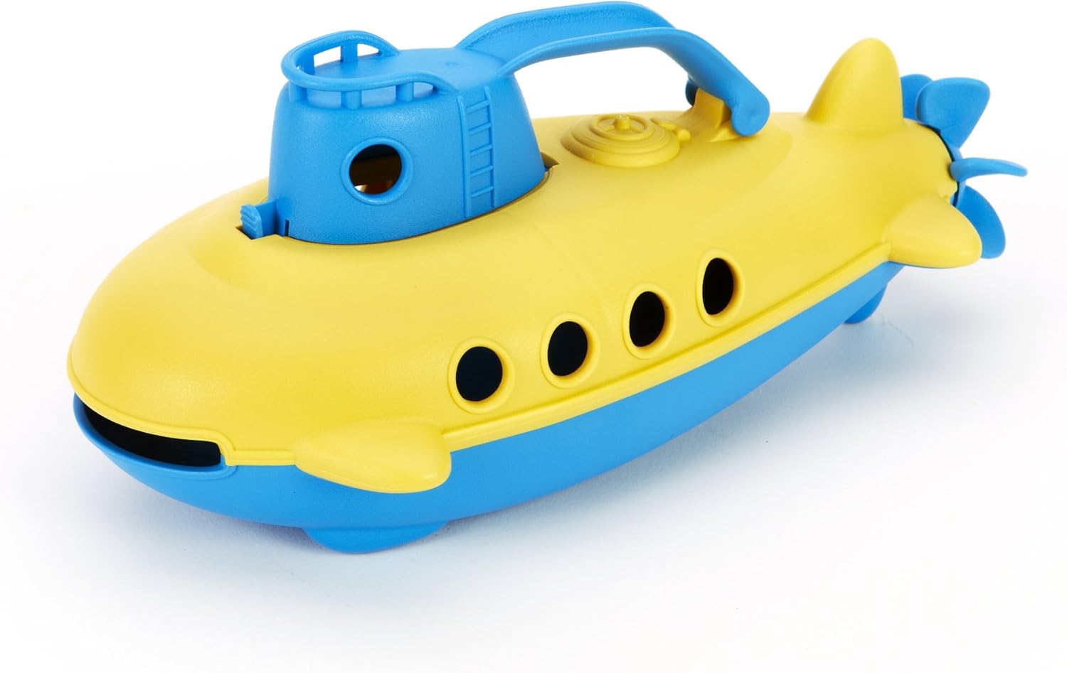 Green Toys Submarine - Blue Handle, Recycled Plastic Bath Toy for 6+ Months 3