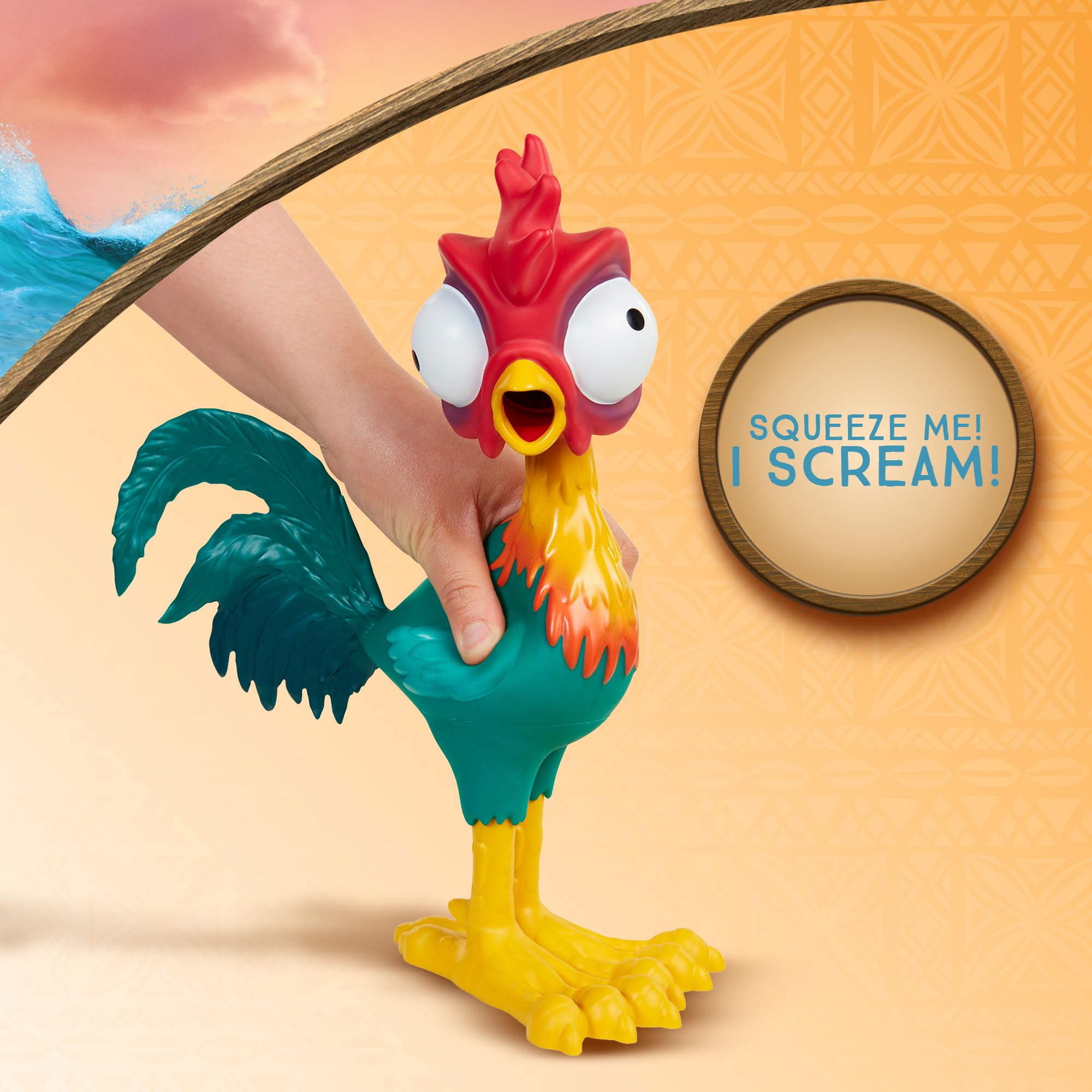 Disney Moana Squeeze and Scream Heihei - Interactive Squeezable Toy for Kids 3+ 10