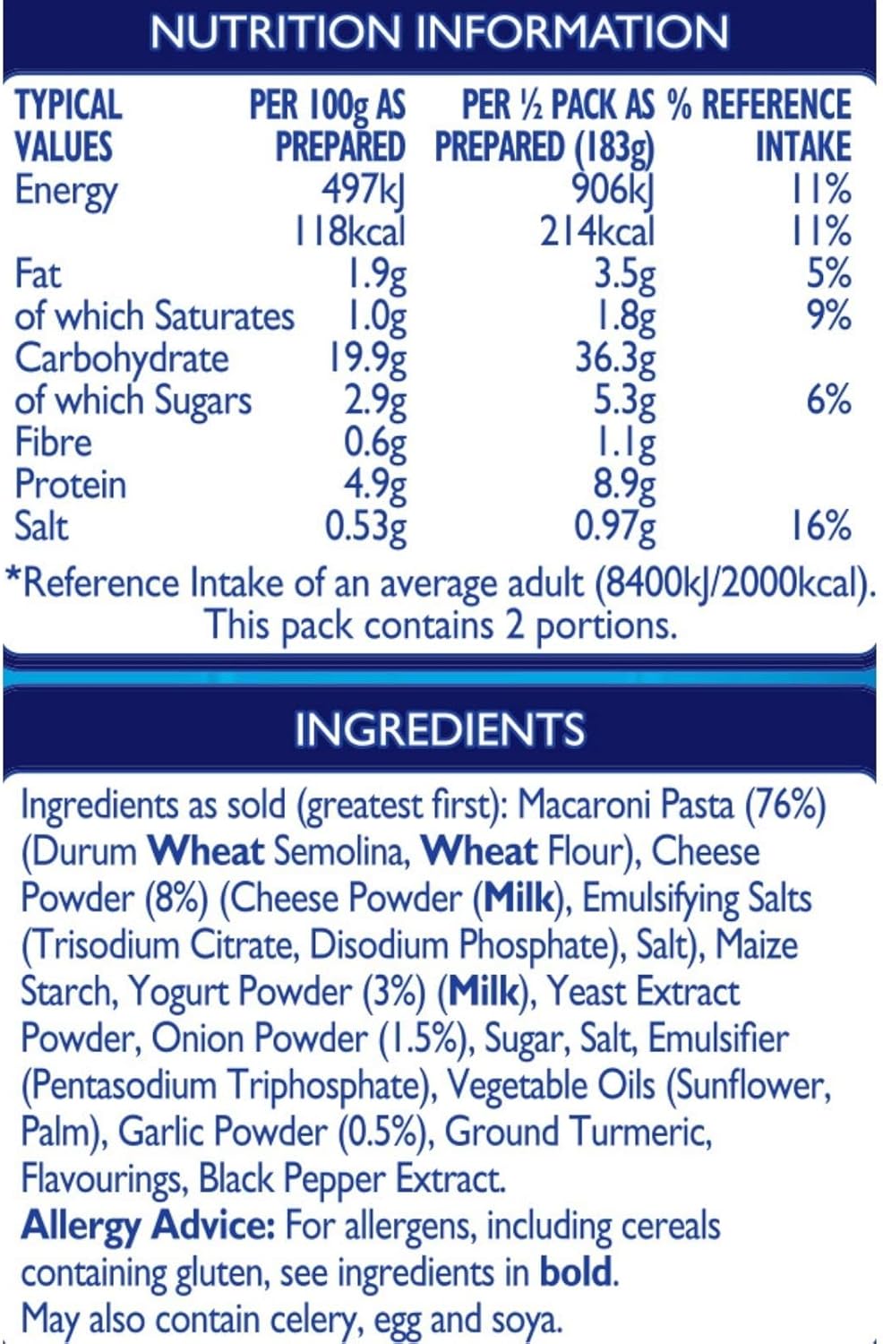 Batchelors Pasta 'n' Sauce Mac 'N' Cheese Pasta Ready Meal, 99g Packet (Pack of 7) 4