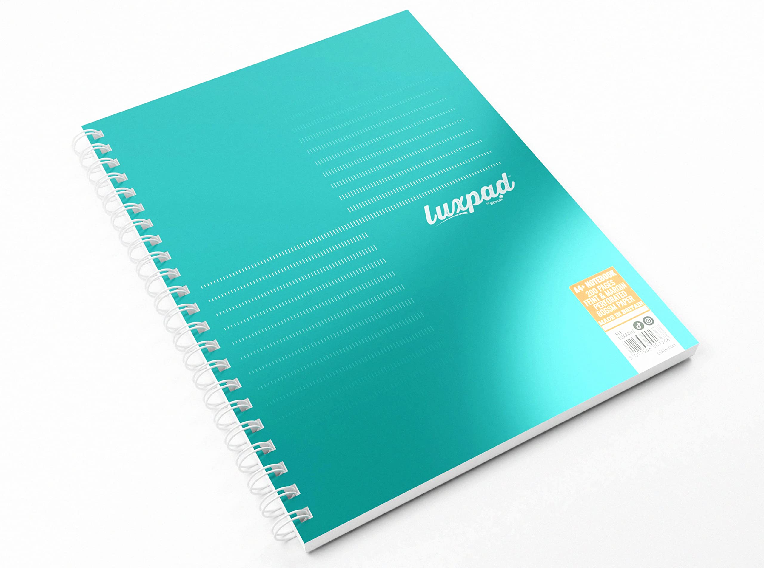 Silvine Luxpad Metallic A4 FSC Wirebound Notebook - Lined (200 Pages) Pack of 3 2