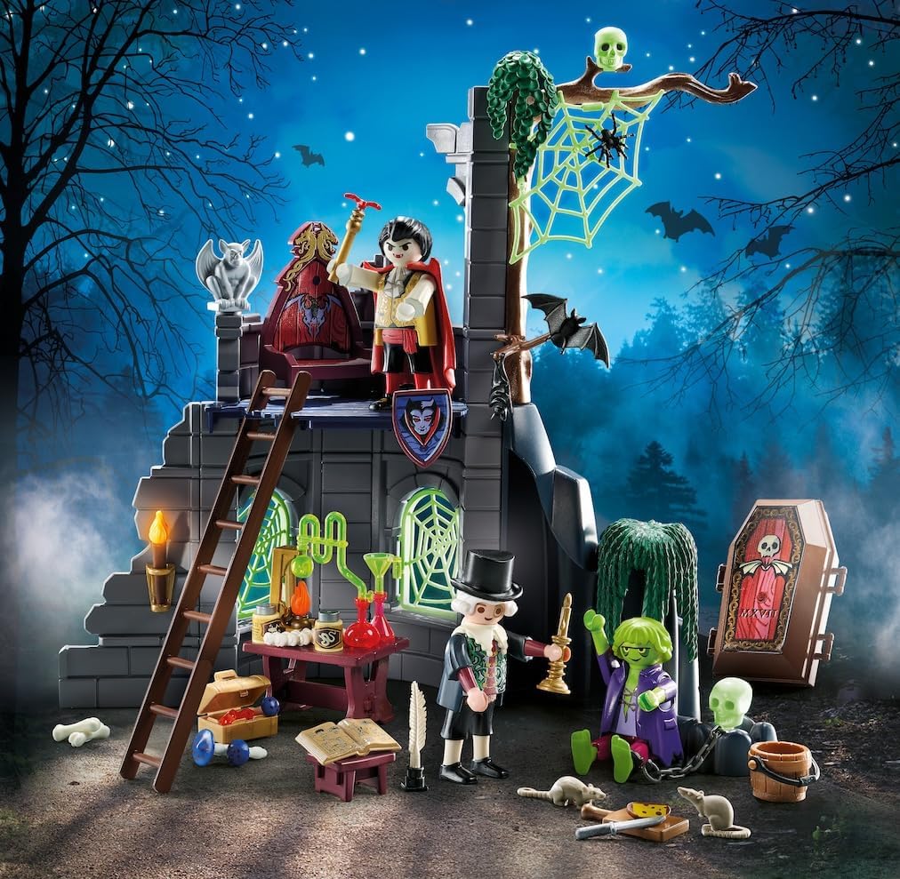 Playmobil 71651 Pirates: Haunted Ruins Promo Pack - Spooky Castle Playset for Kids 4+