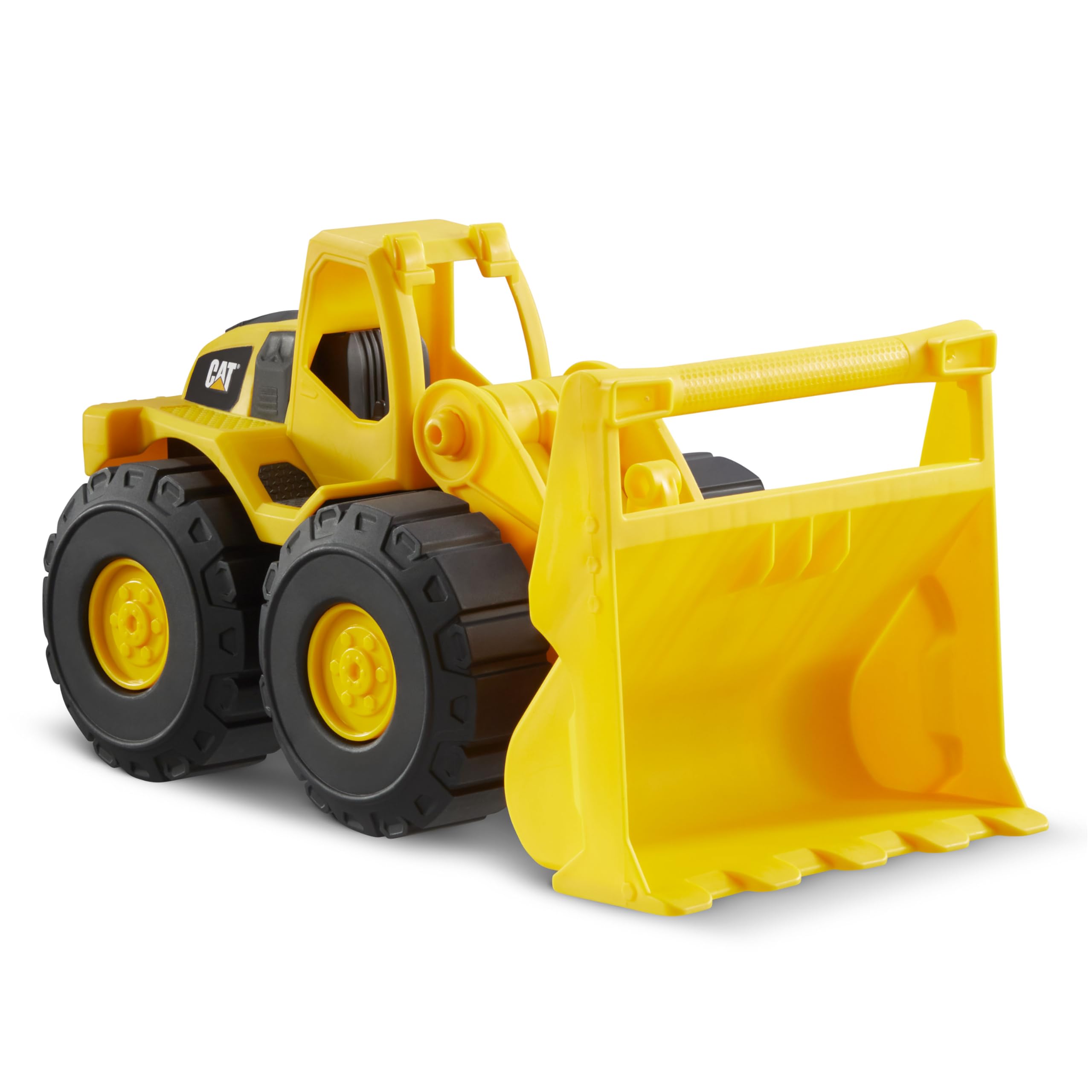 CAT Front Loader Toy - 10 Inch, Yellow, Ages 2-6 | Kid-Powered Mobility