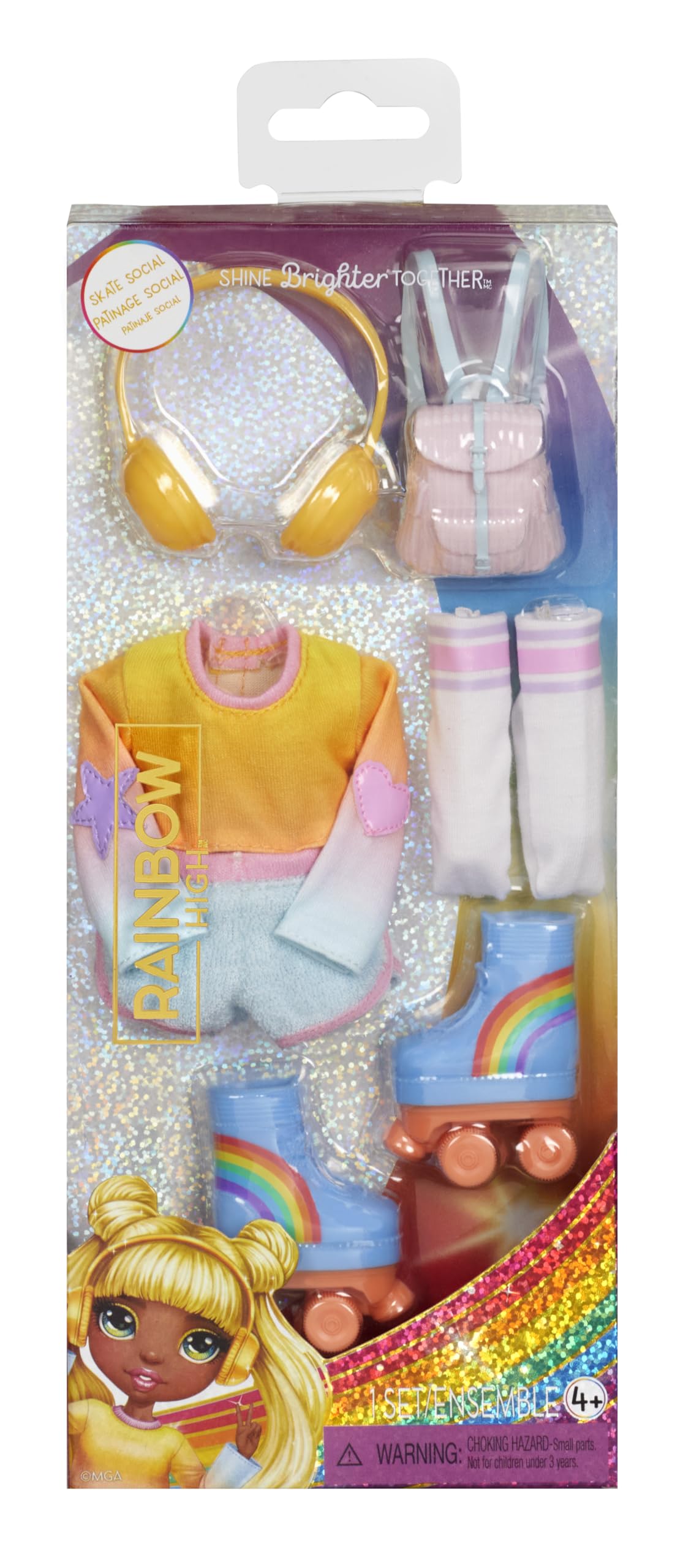 Rainbow High Fashion Pack - Skate Social Theme for 11" Dolls