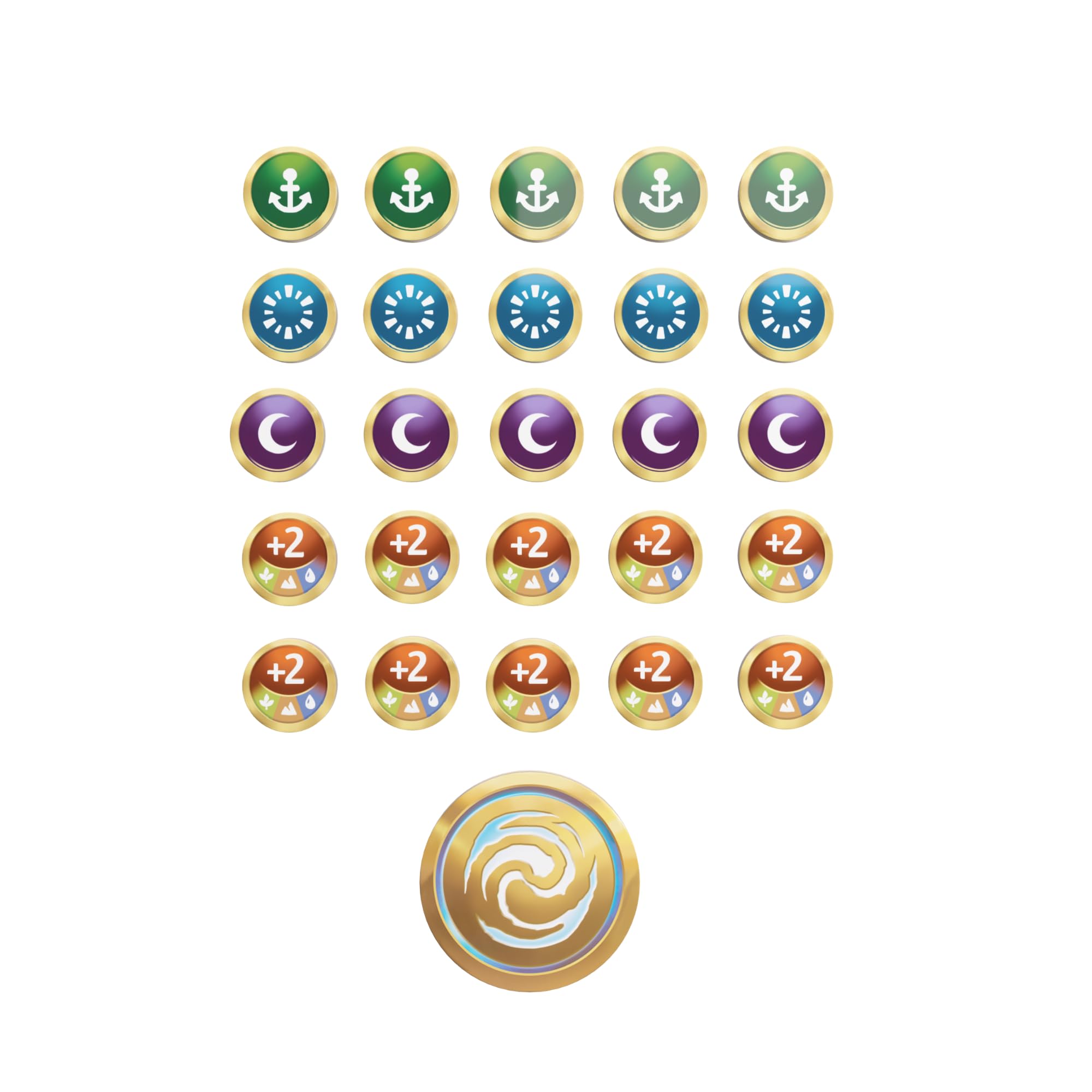 Gamegenic Altered Premium Markers - 26-Piece Acrylic Game Tokens, Officially Licensed