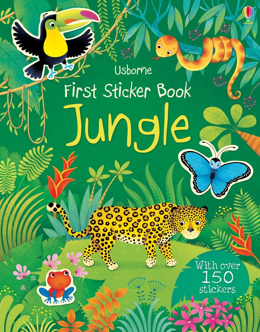 Usborne First Sticker Book Jungle - Activity Book for Ages 1-3 | 170+ Stickers