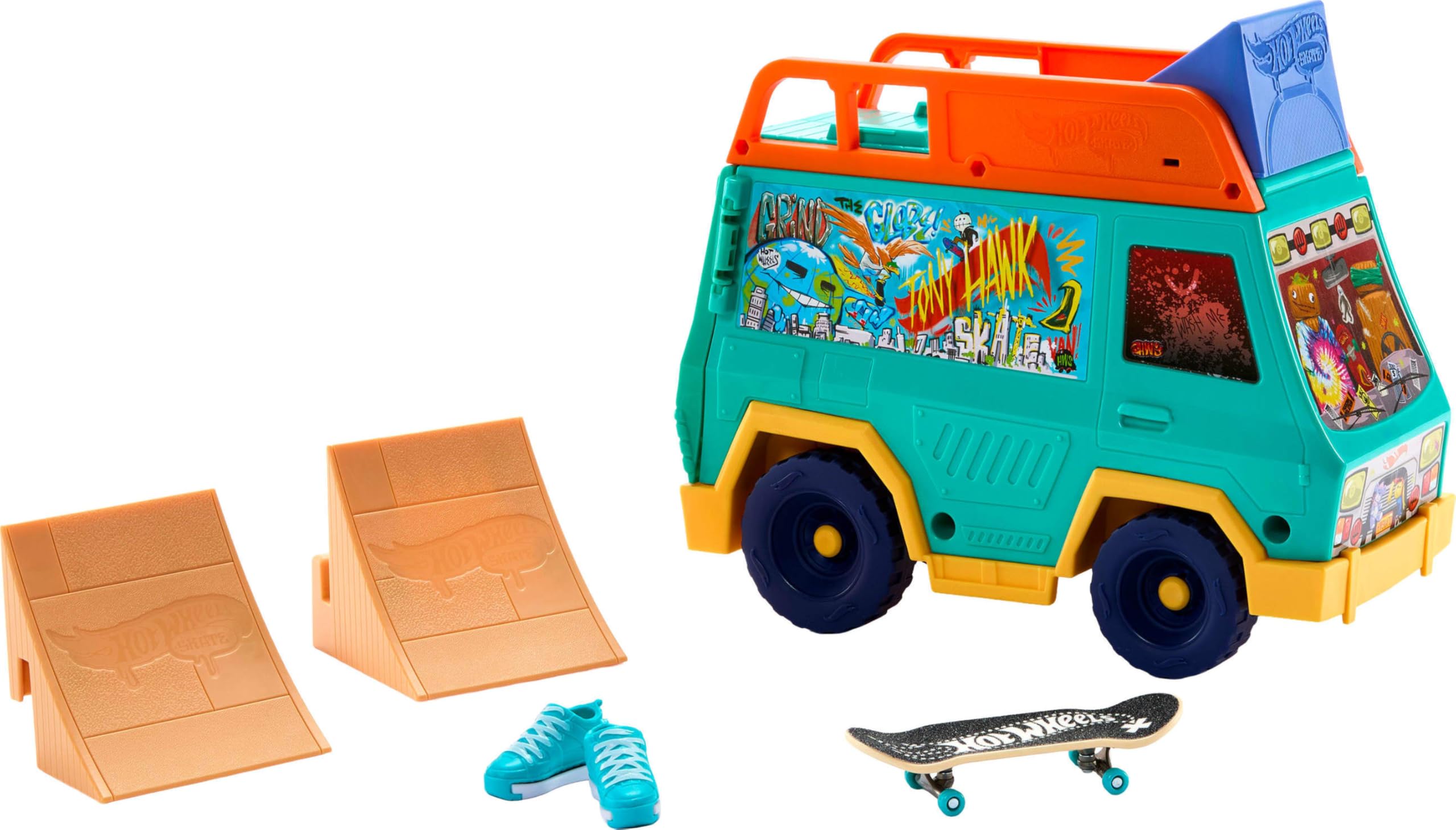 Hot Wheels Skate Skate Van Playset - Exclusive Fingerboard | Multicolor | Model JGG91 6