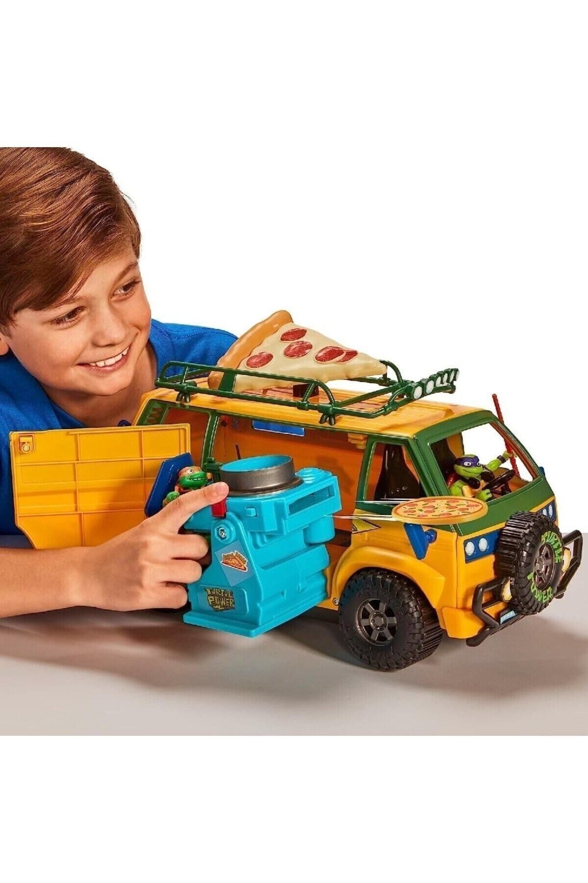 Teenage Mutant Ninja Turtles Pizza Fire Delivery Van - Action Playset for Kids 4+ 11