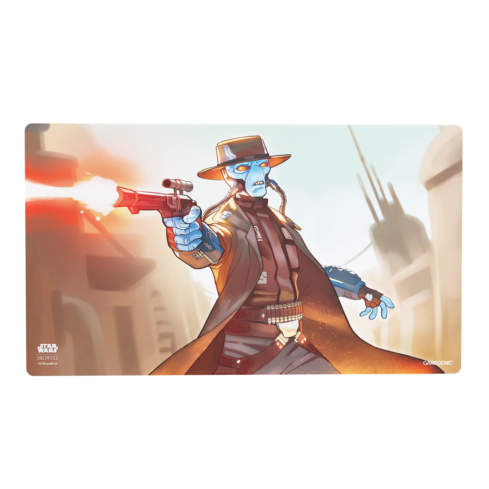 Gamegenic Star Wars Unlimited Cad Bane Playmat - 61x35cm | Padded Surface | Anti-Slip Backing