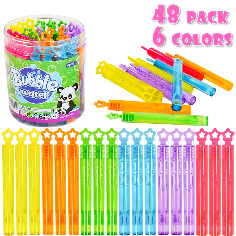 RAM Bubbles for Kids - 40 Star-Shaped Bubble Wands with 5ml Solution, Ages 3+ 4