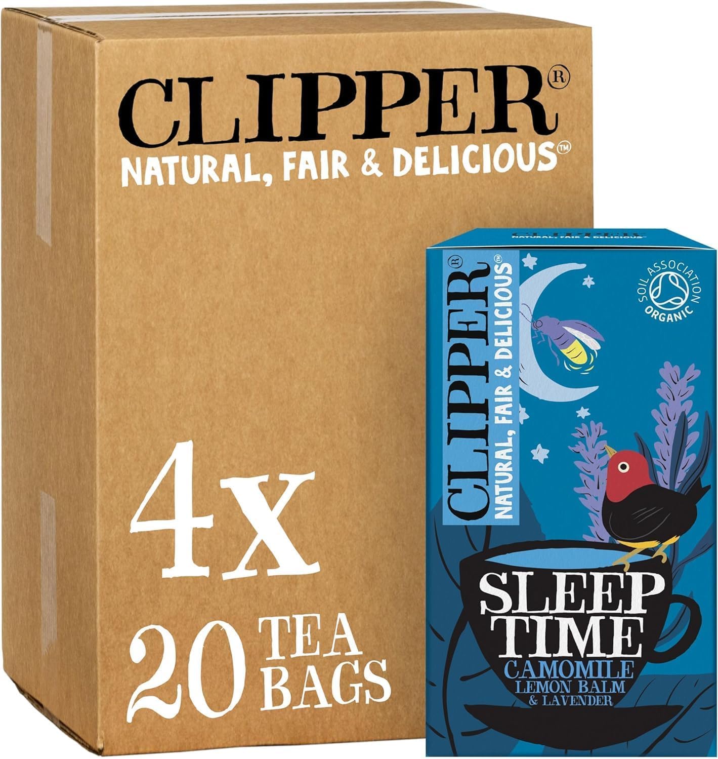 Clipper Organic Sleep Time Herbal Infusions Tea - Chamomile, Lemon Balm & Lavender | 4 x 20 Teabags 1
