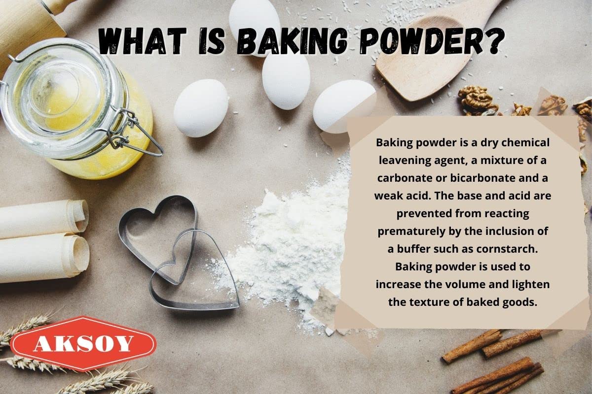Aksoy Double Acting Baking Powder 1KG | All-Purpose Leavening Agent for Baking 9