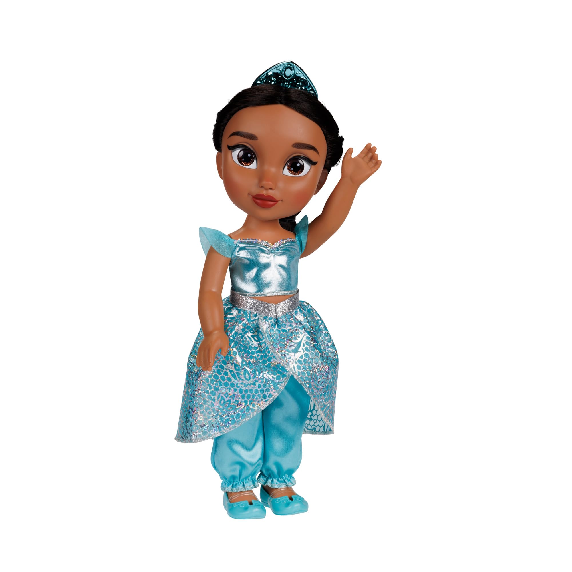 Disney Princess Jasmine Fashion Doll - 14" with Shimmery Platinum Holofoil Jumpsuit & Royal Reflection Eyes 3