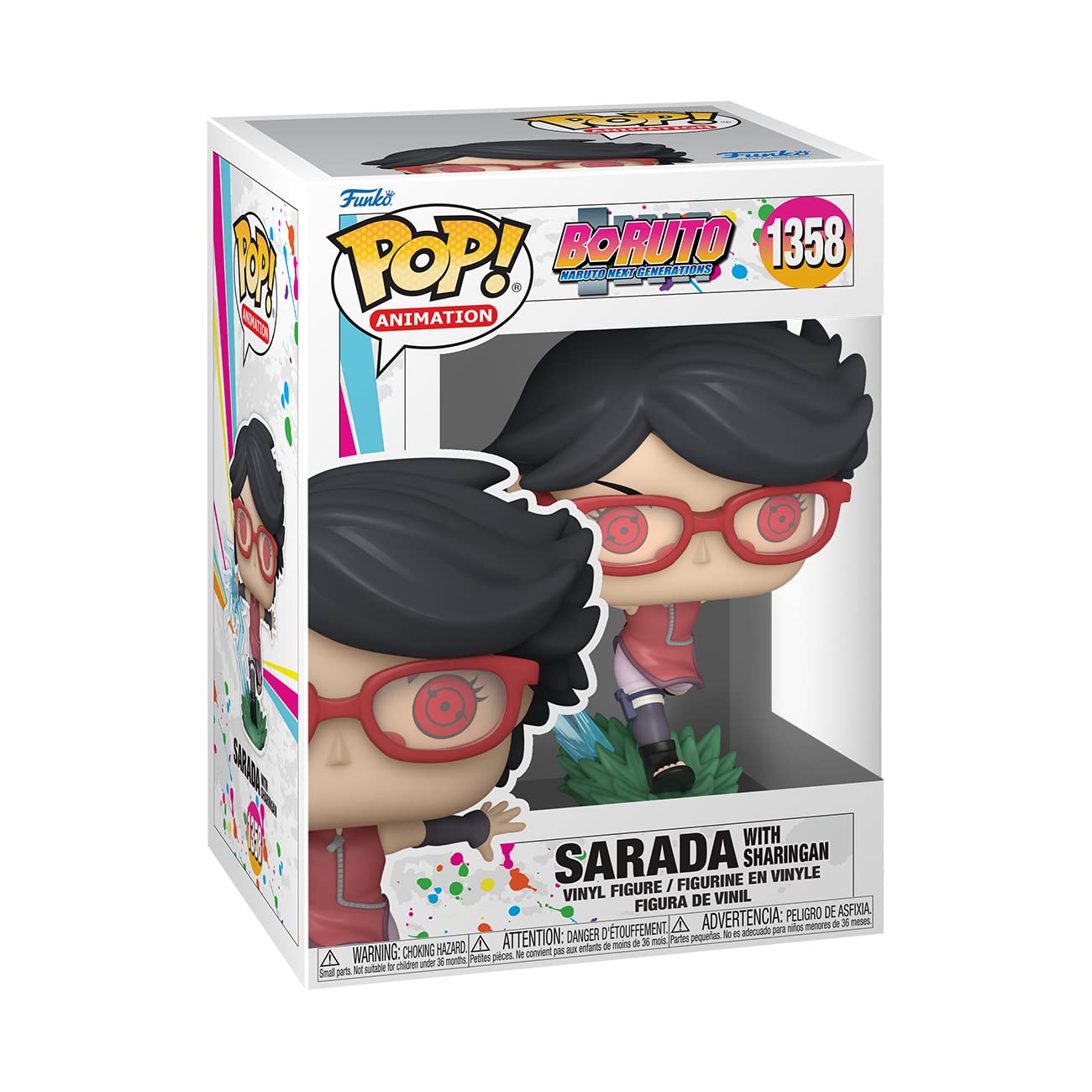 Funko Sarada Uchiha - Boruto: Naruto Next Generations Chibi Figure | 3.75 Inch Vinyl | Multicolor 2