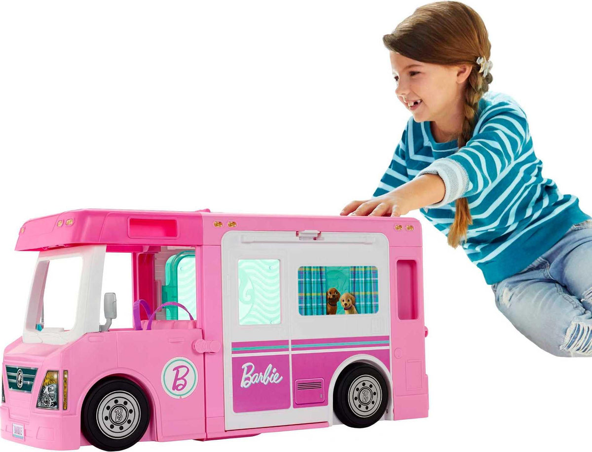 Barbie 3-in-1 DreamCamper Vehicle and Accessories - 50 Accessories - Ages 3+