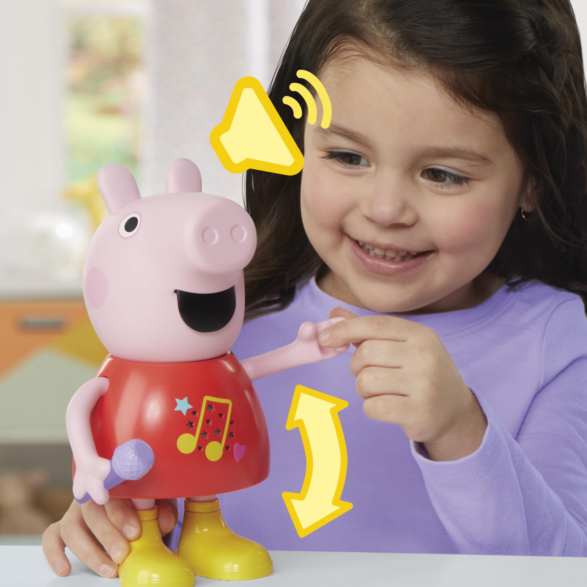 Peppa Pig Talk & Sing Interactive Doll - Muddy Puddles & Party Mode, 20 cm