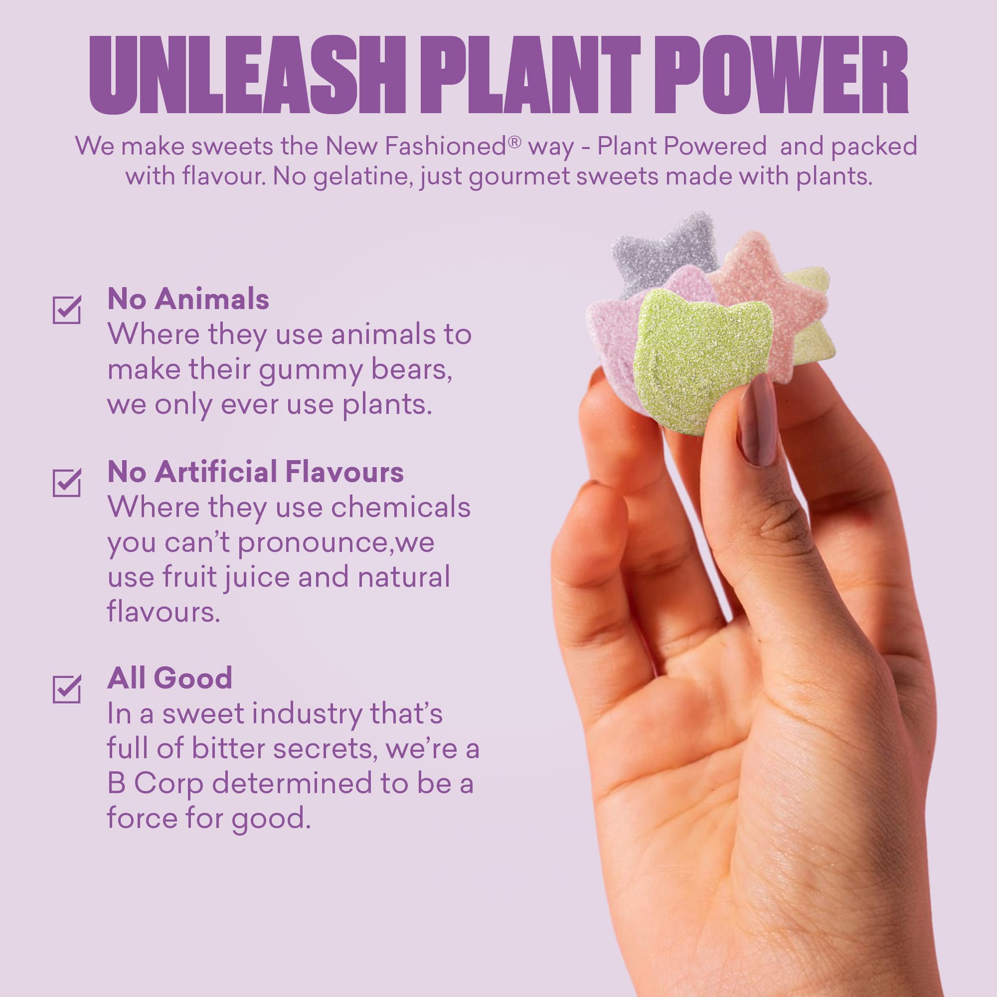 Candy Kittens Disco Dreams Vegan Sweets – 140g Fizzy Treats with Real Fruit Juice, Plant-Based Pick and Mix Snack