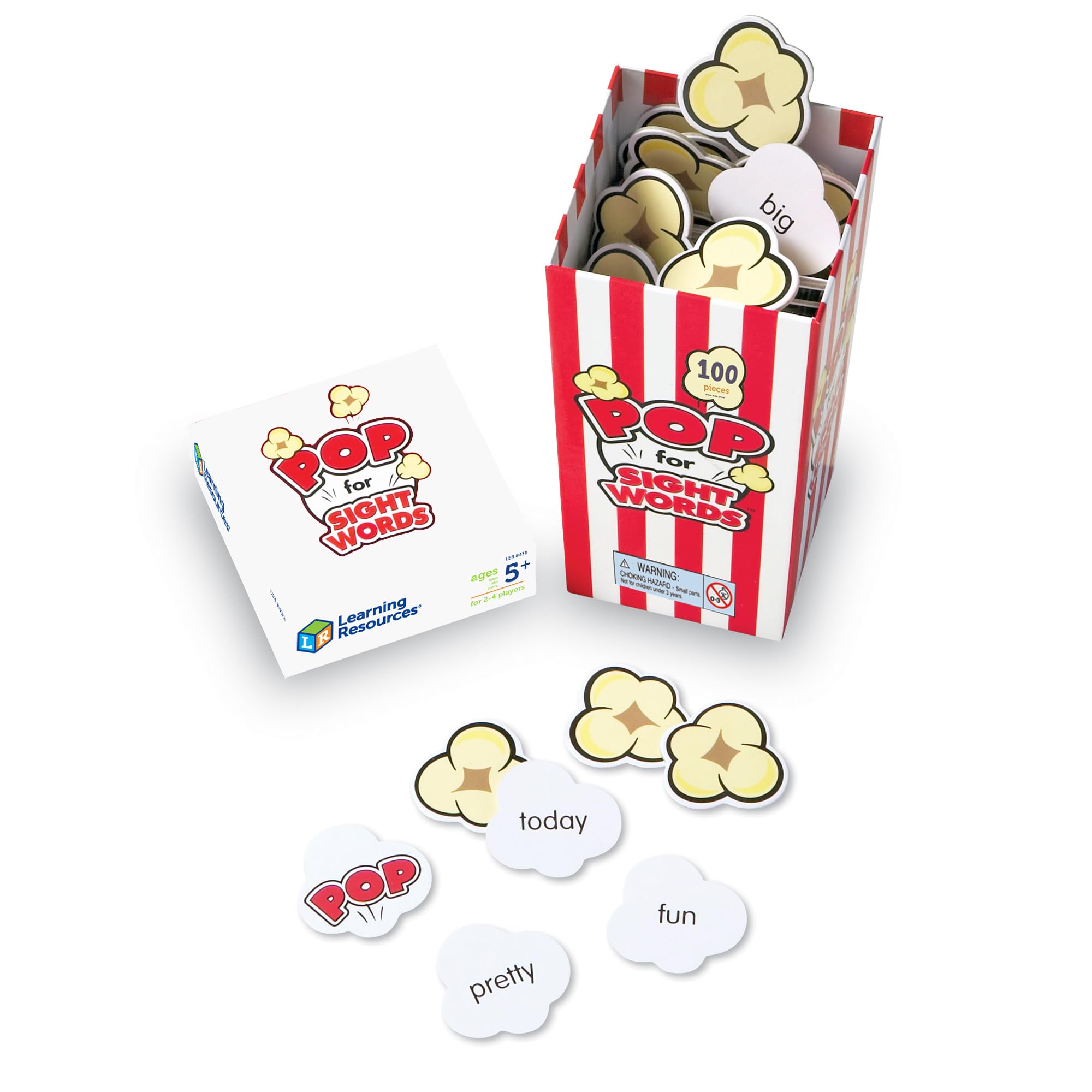 Learning Resources Pop For Sight Words Game - Vocabulary/Literacy Aid | 92 Cards | Ages 5+