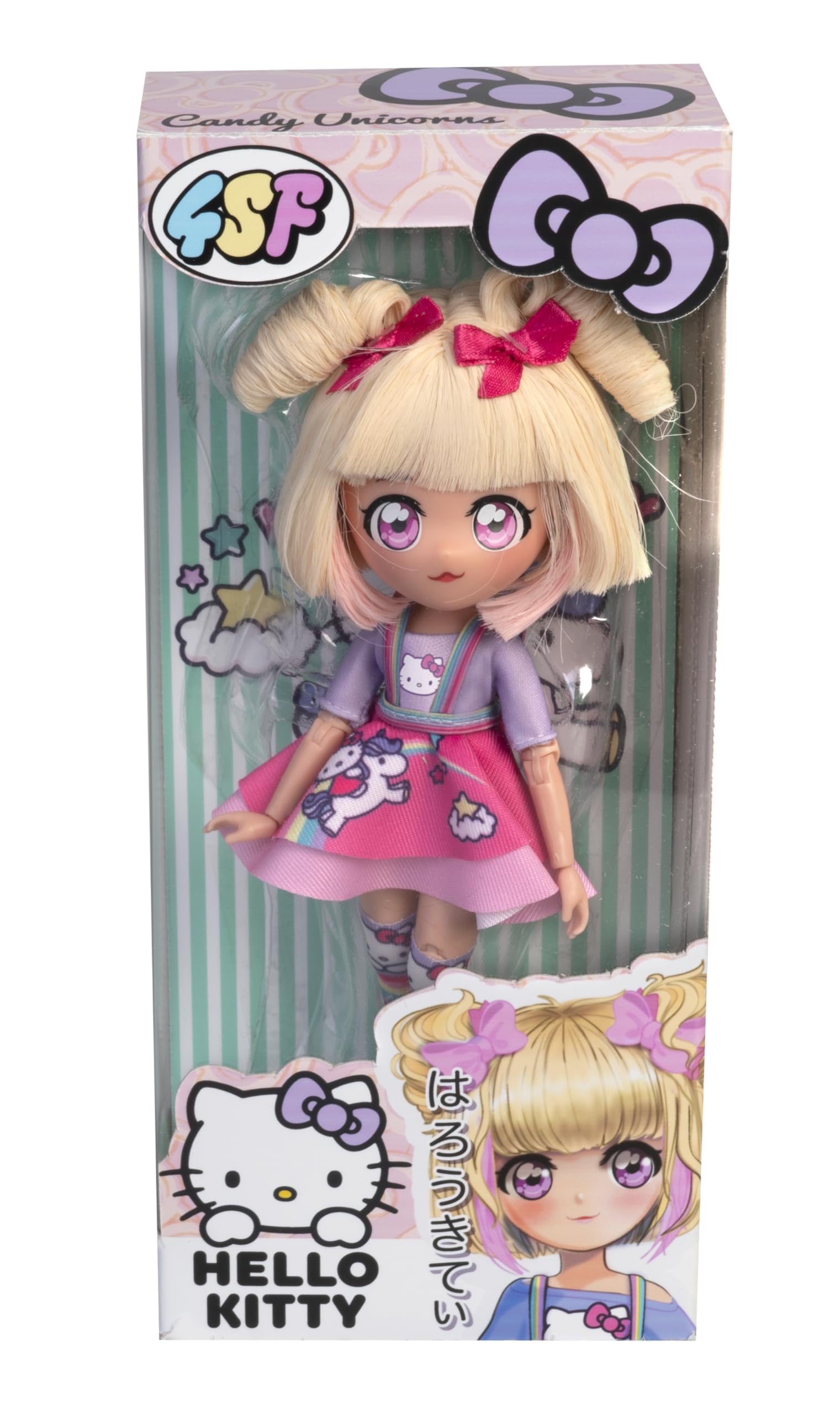 Hello Kitty Blonde Candy Unicorn Manga Doll - Sanrio Collectible for Ages 3+ 5