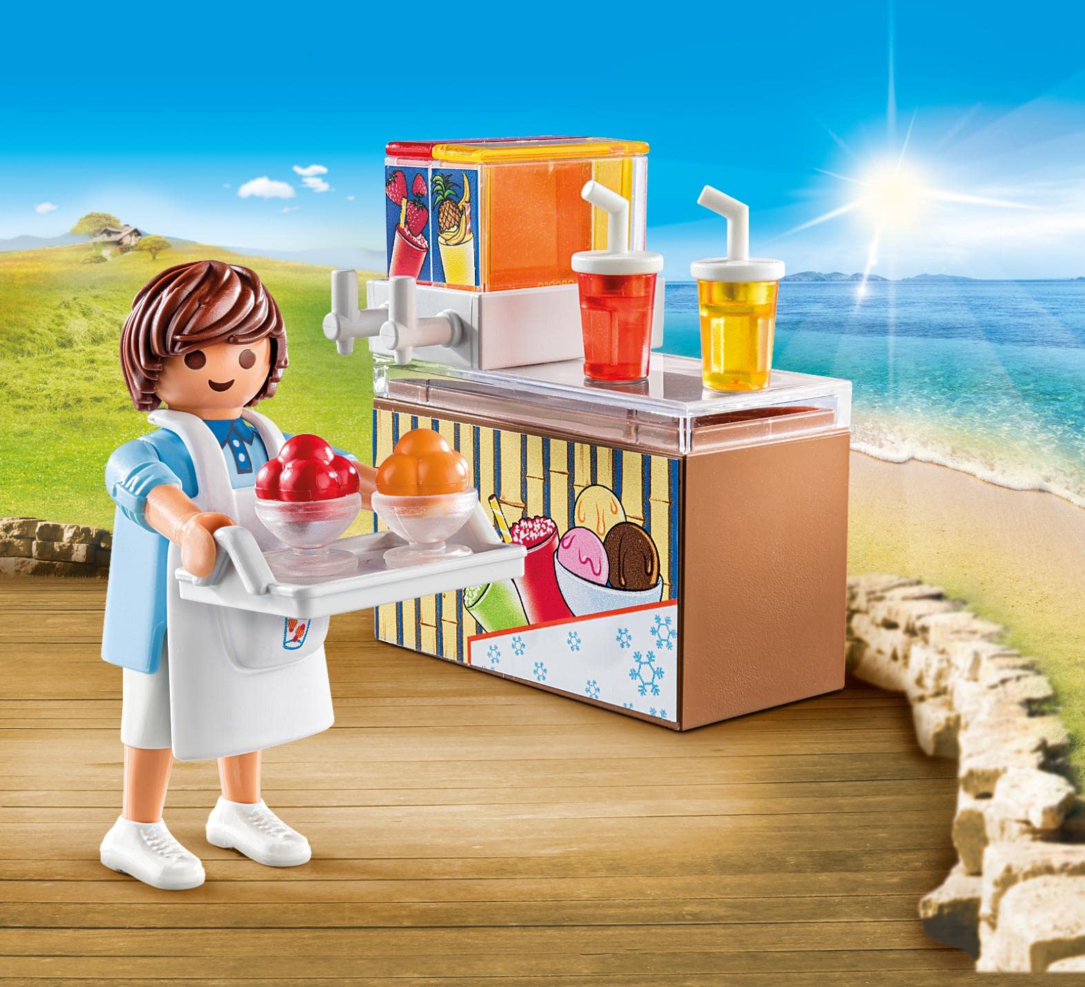 Playmobil 70251 Street Vendor - Ice Cream & Slushy Playset for Kids 4-10 3