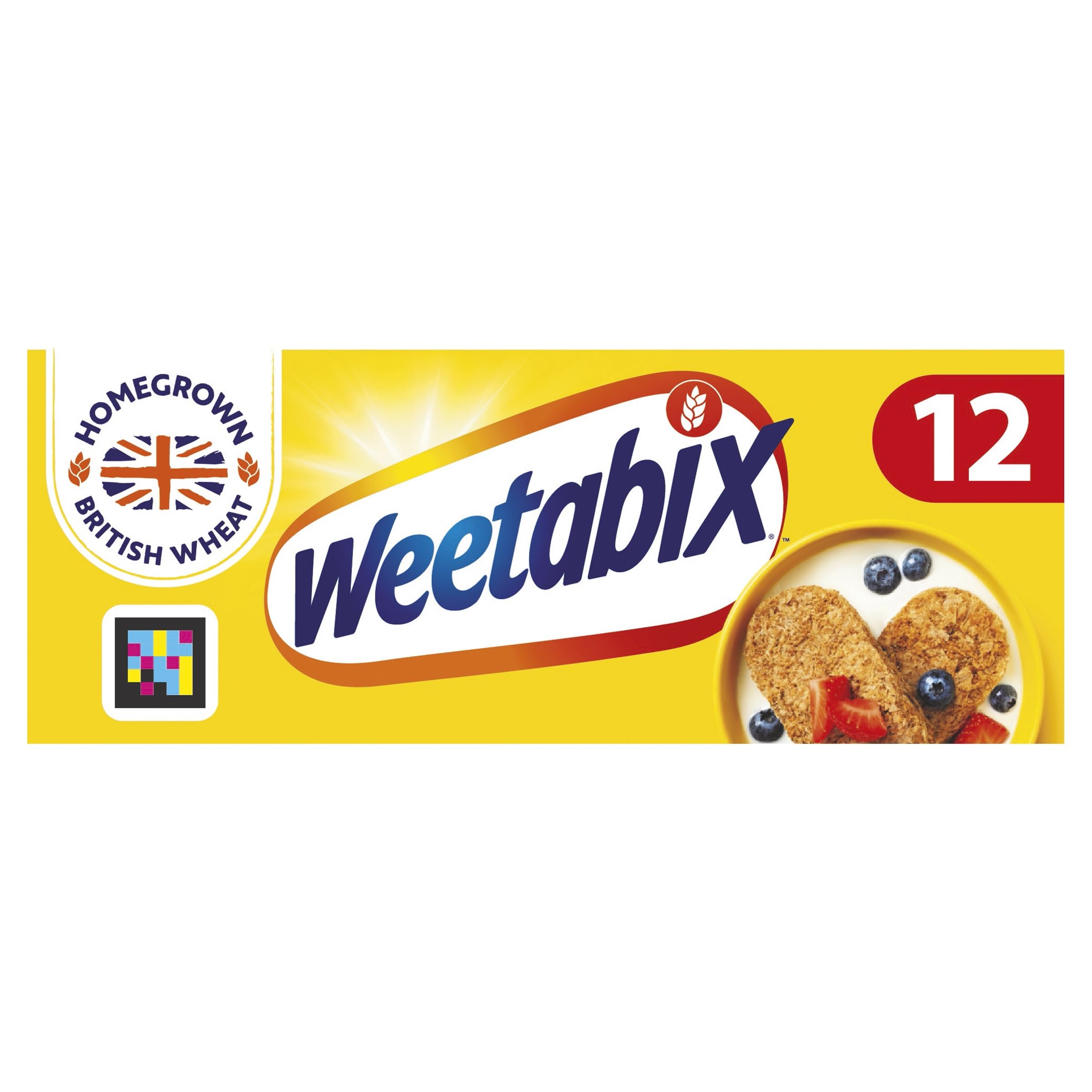 Weetabix - Breakfast Biscuits Packed with Fibre, High in Vitamin D, Low Sugar & Salt, 12 Biscuits (215g)