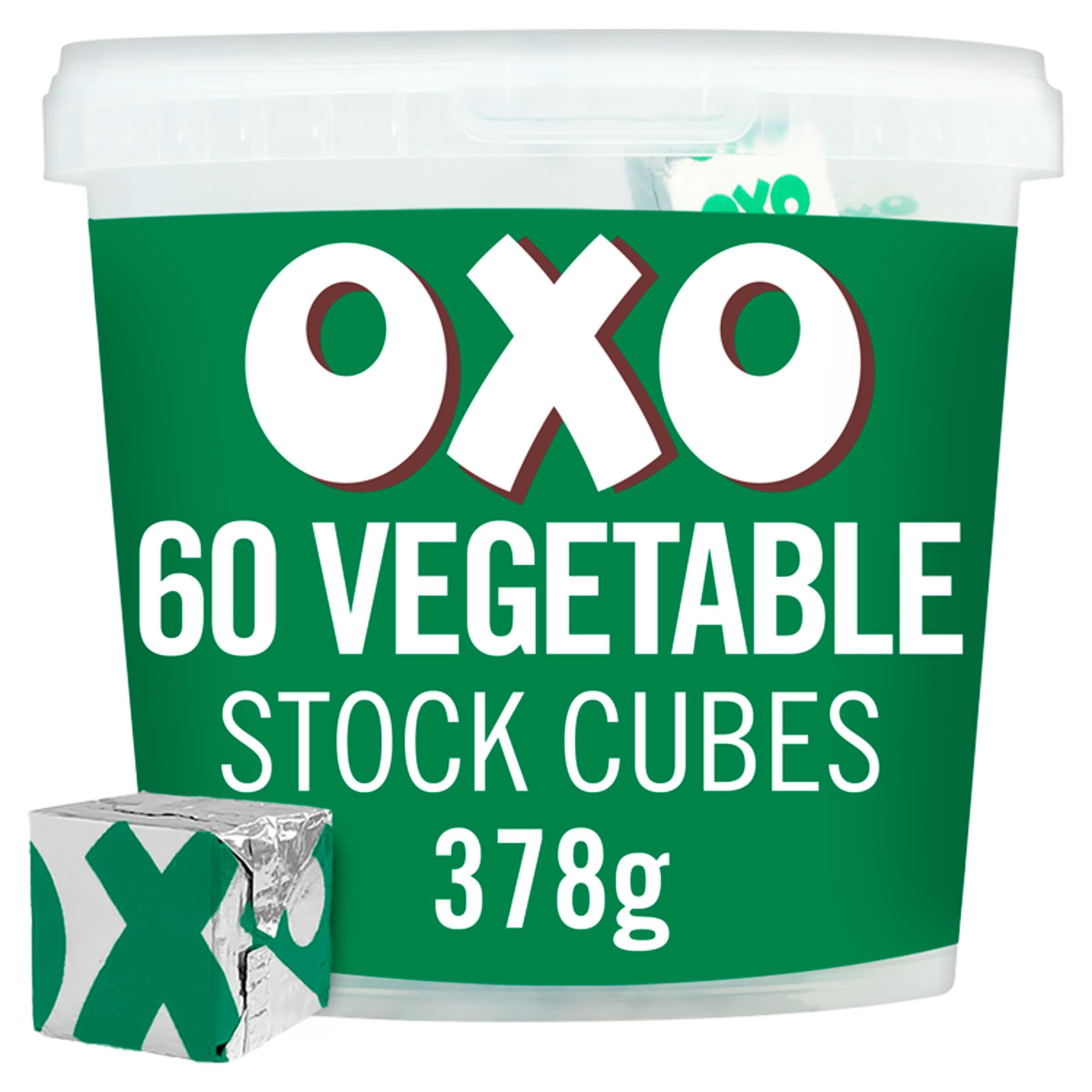 OXO Vegetable Stock Cubes - Plant-Based & Vegan, 60 Cubes, 378g
