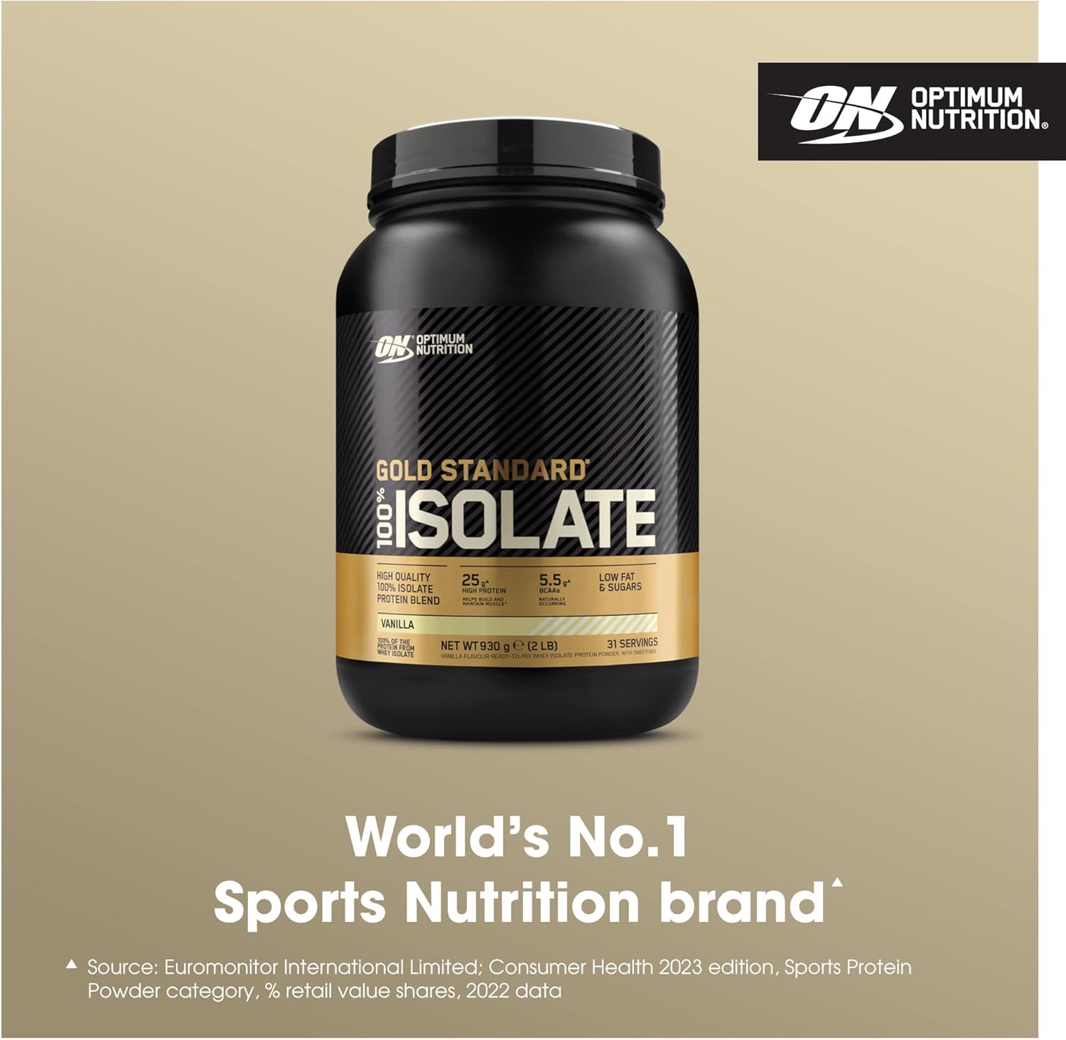 Optimum Nutrition Gold Standard 100% Isolate Whey Protein Powder - High-Protein Fitness Support