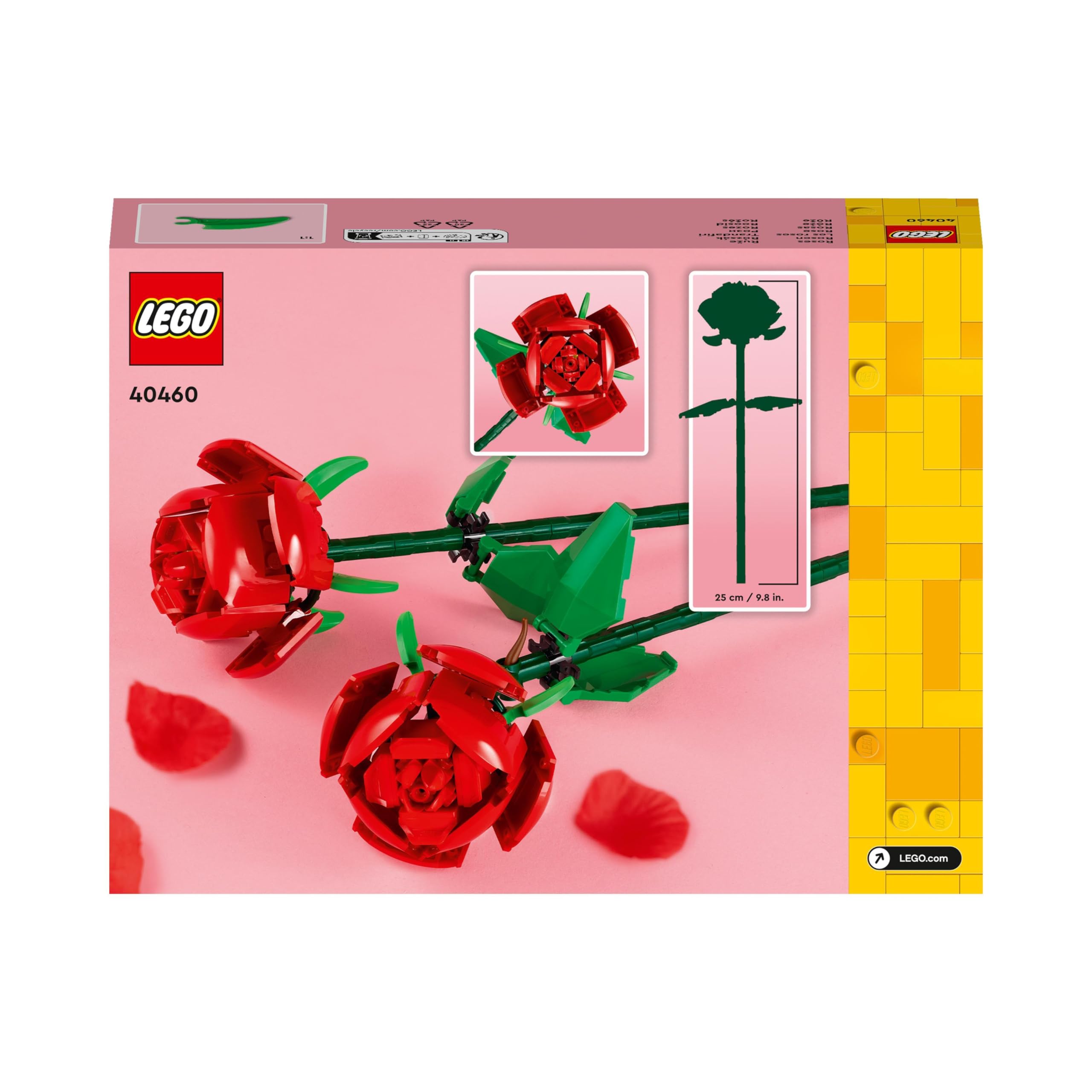 LEGO - Creator Roses 40460 Buildable Flower Bouquet Set for Home Decor 8