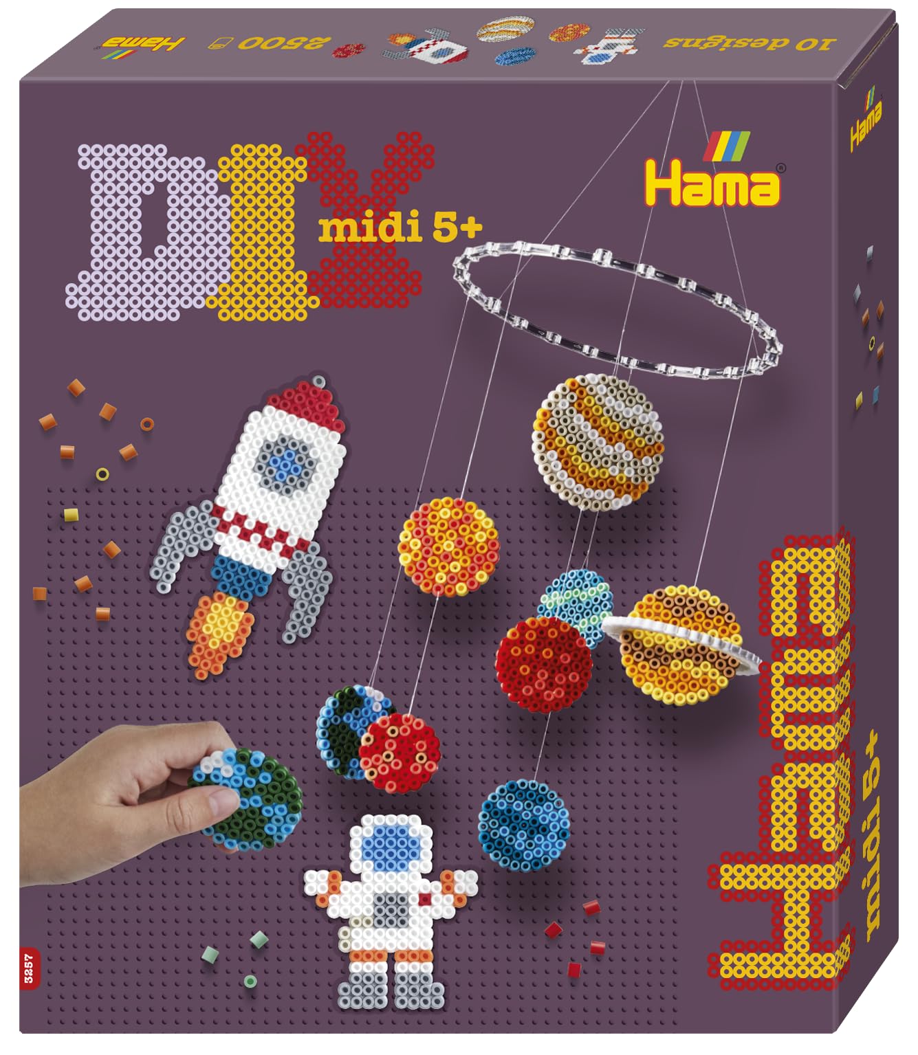 Hama Gift Box - Space | 2,500 Beads & 2 Pegboards for Creative Fun