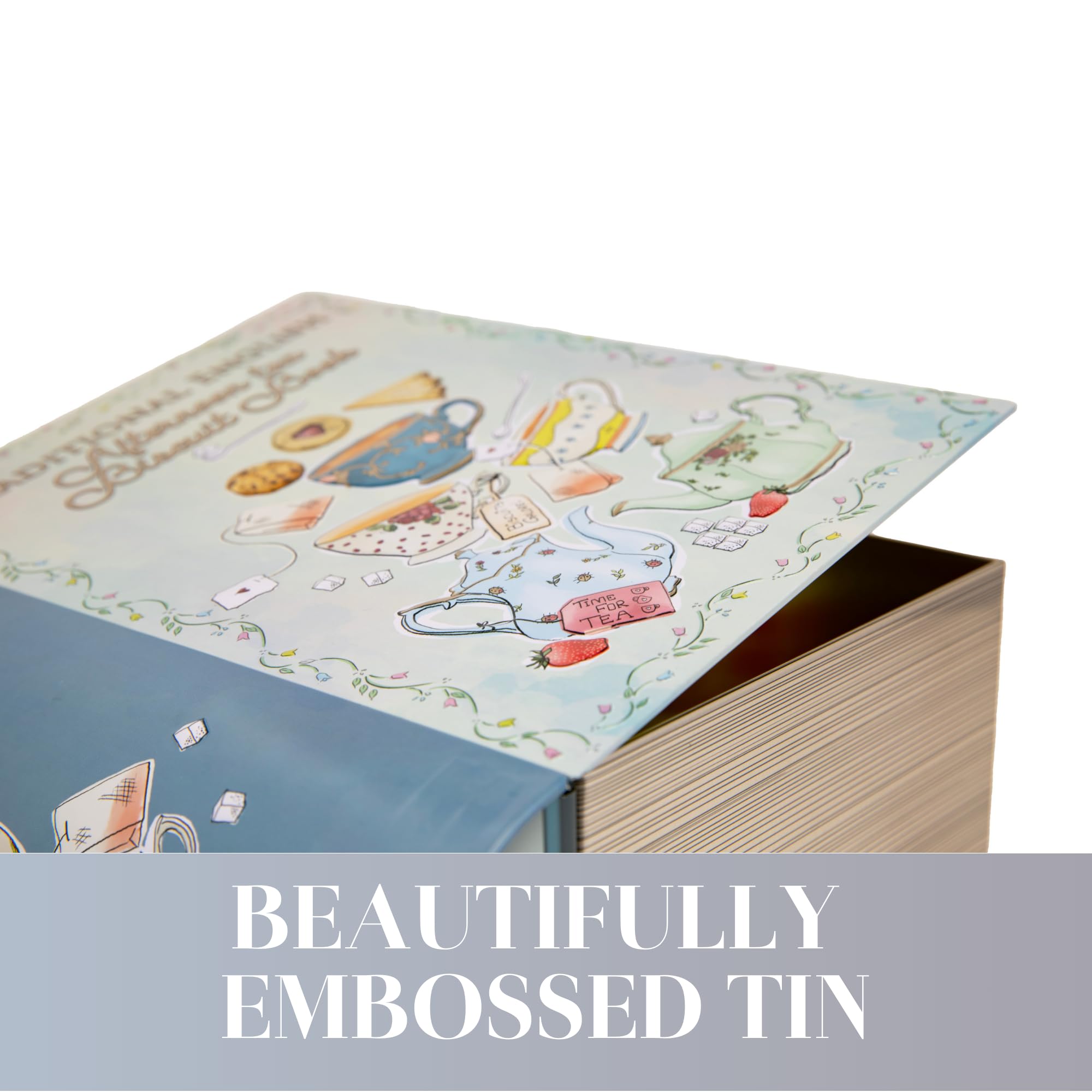 Afternoon Tea Book Biscuit Tin Gift - Christmas Treats & Snacks Set by Scotti 3