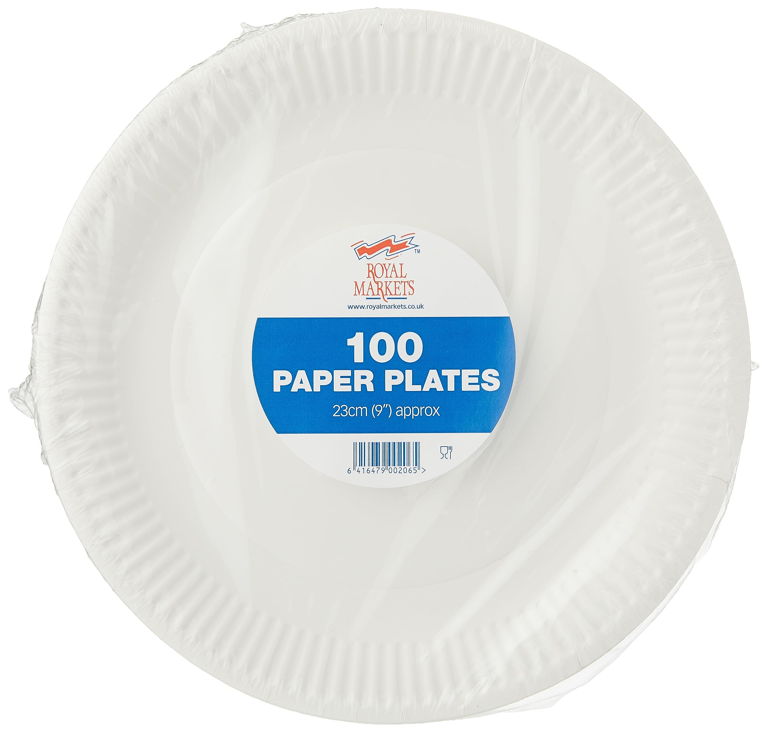 Paper Plates 23cm - Pack of 100 | 9 Inch Disposable Party Plates 3