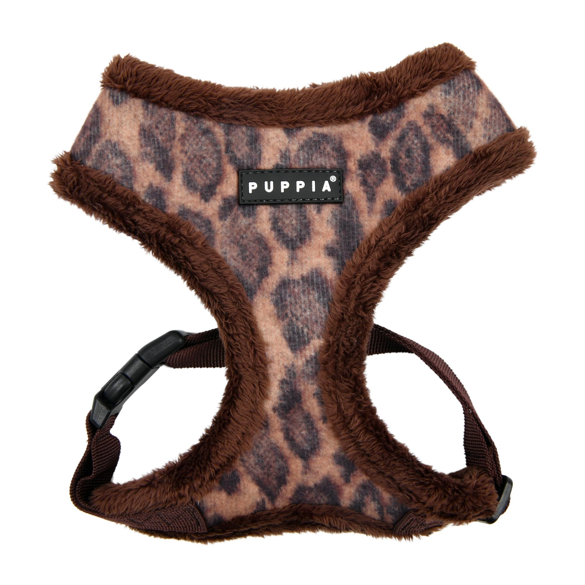 Puppia Kovo A Vest Harness - Leopard Print, Adjustable Chest Strap, No Pull Design, Small Size