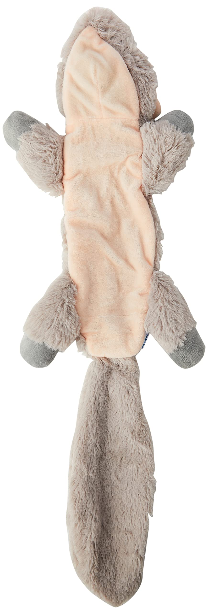 HAPPYPET Mad About Pets Unstuffed Chipmunk Soft Dog Toy - Small Size, Gray Polyester