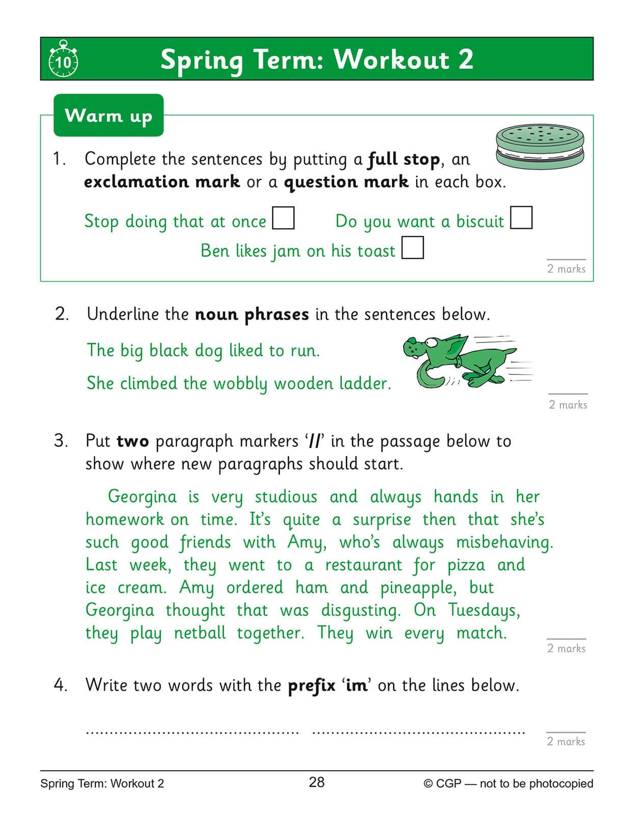 CGP KS2 English 10-Minute Weekly Workouts - Year 3 Study Aid | Paperback | English