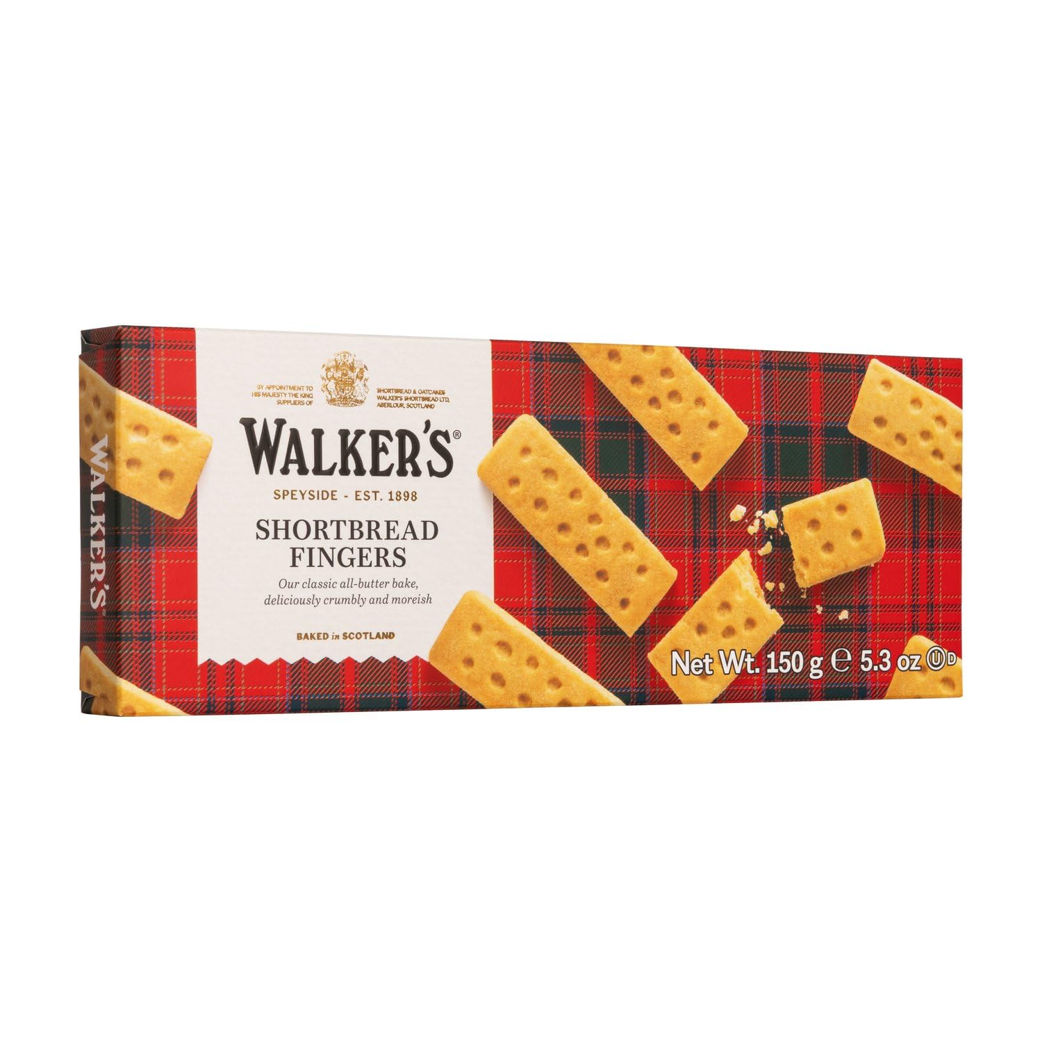Walkers Shortbread Fingers - Pure Butter Taste | 150g Pack | 8 Fingers 1