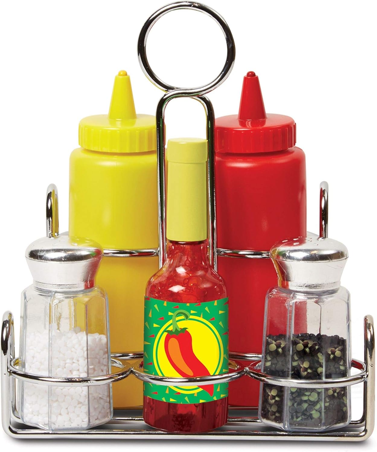Melissa & Doug Condiments Set - Realistic Pretend Play Food for Kids 3-5 Years