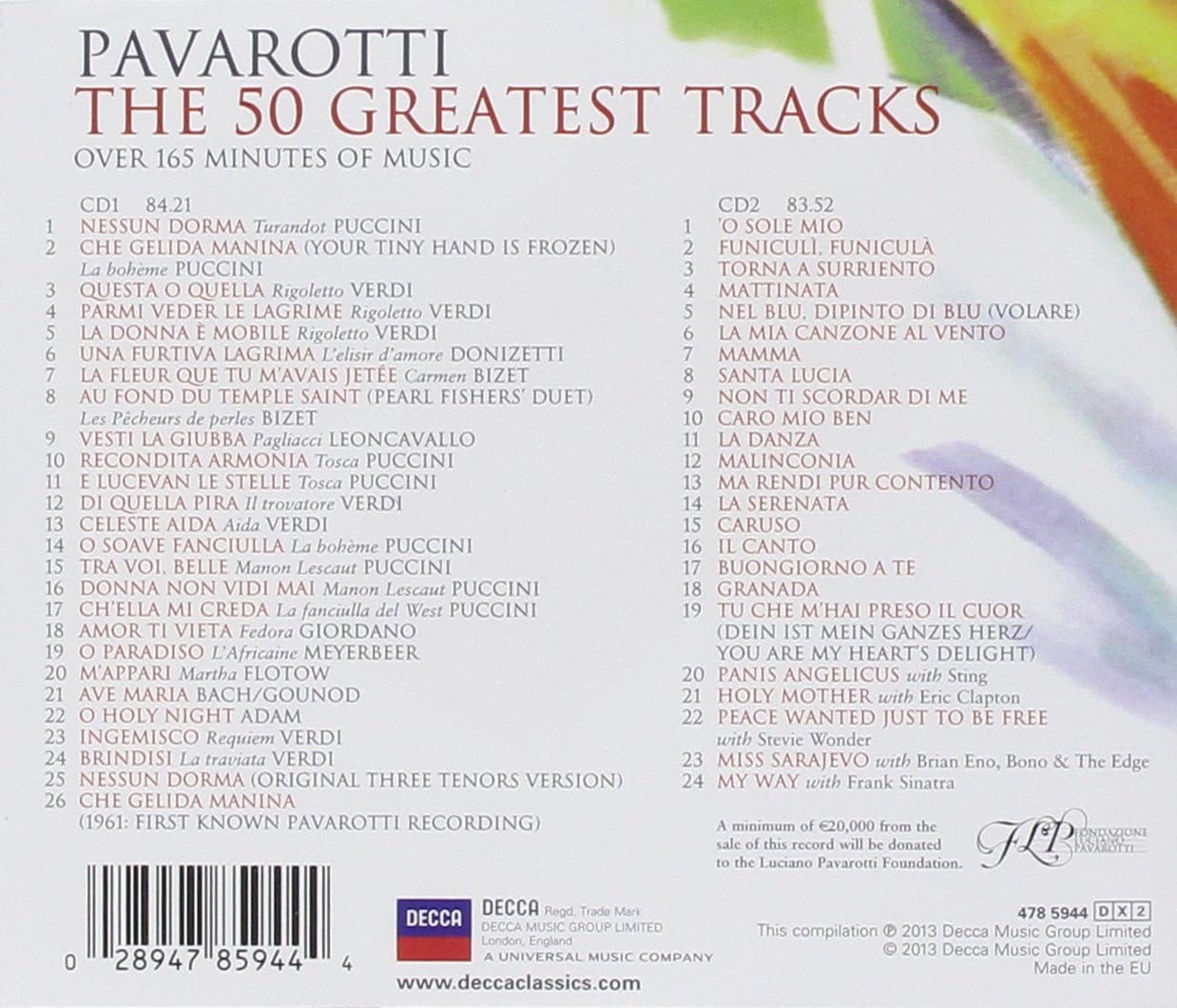 Luciano Pavarotti - The 50 Greatest Tracks [Audio CD]