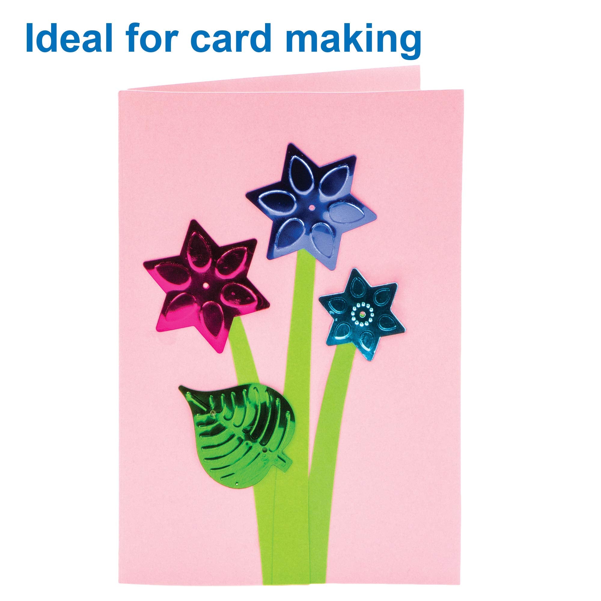 Baker Ross Jumbo Sequins for Kids - Assorted Christmas Craft Sequins in 8 Colors 3